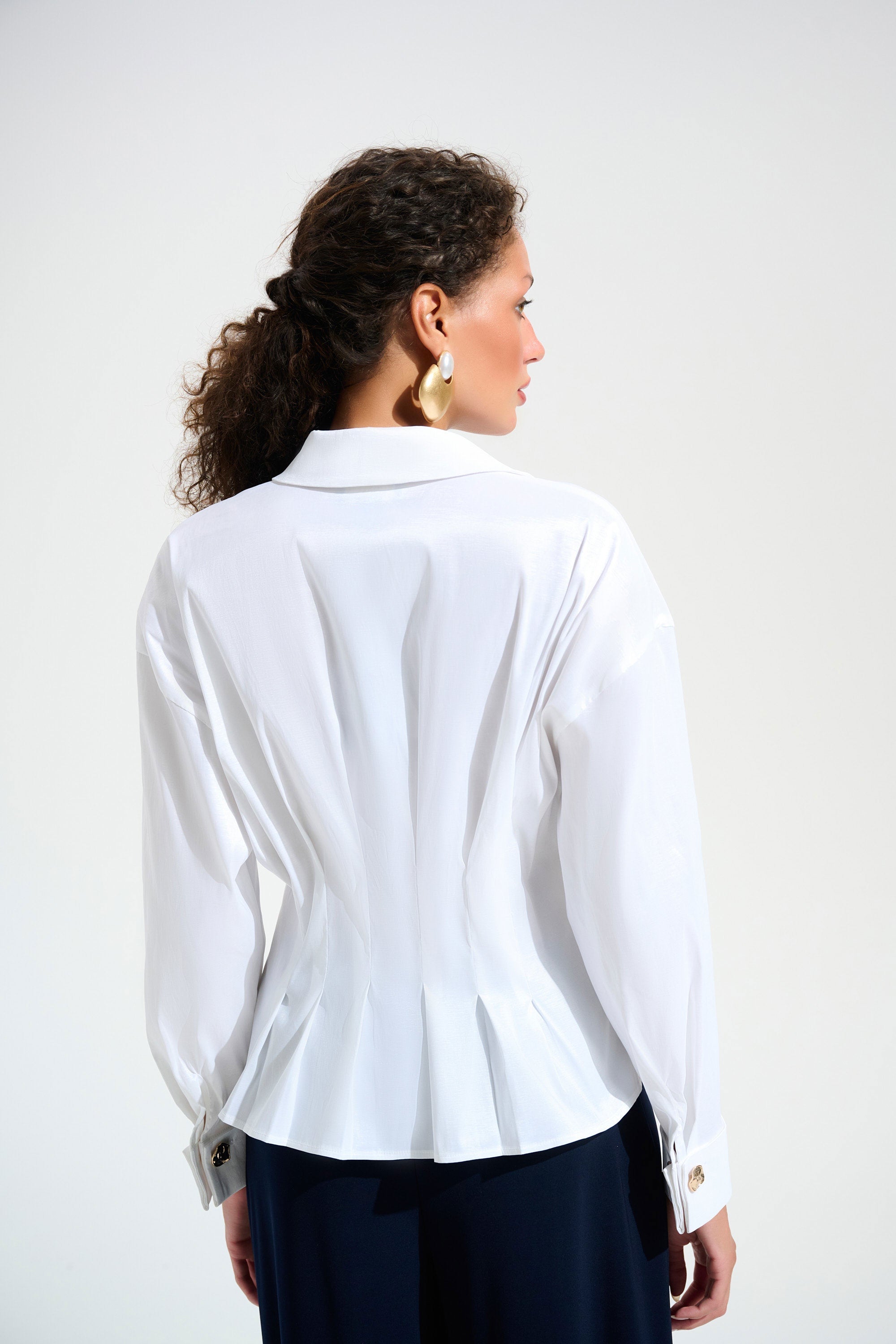 Taffeta Fit Flare Blouse