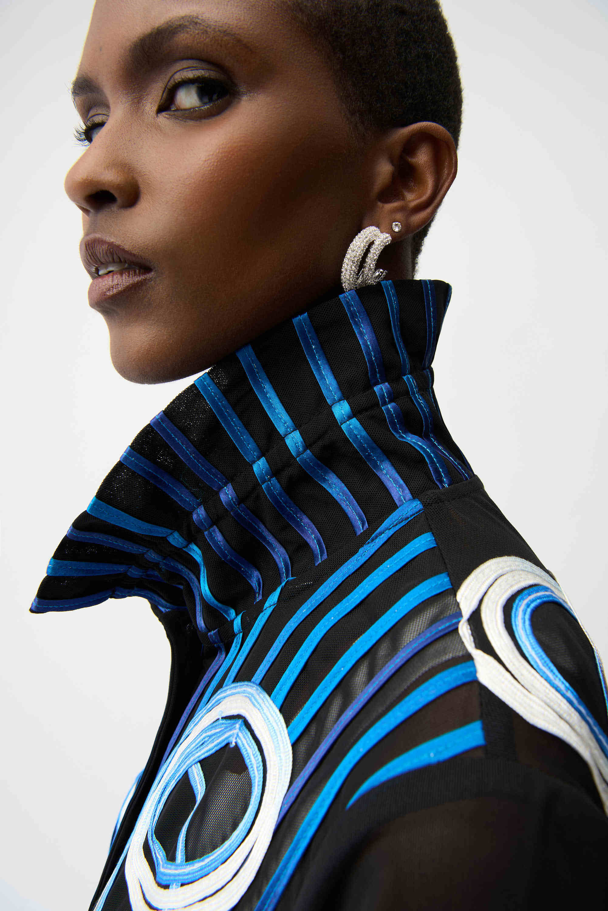 Midnight Mesh Soutache Jacket