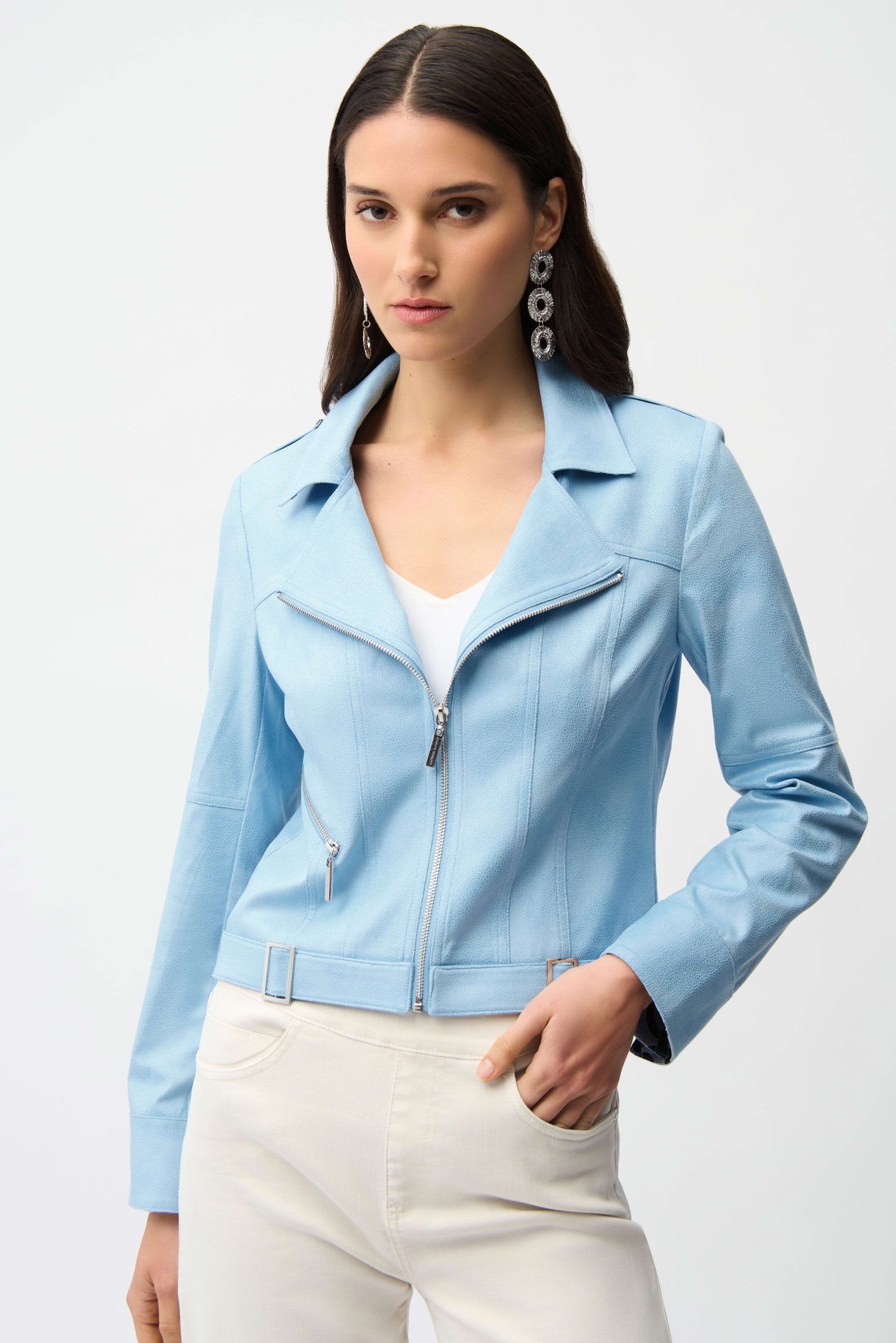 Foiled Faux Suede Jacket