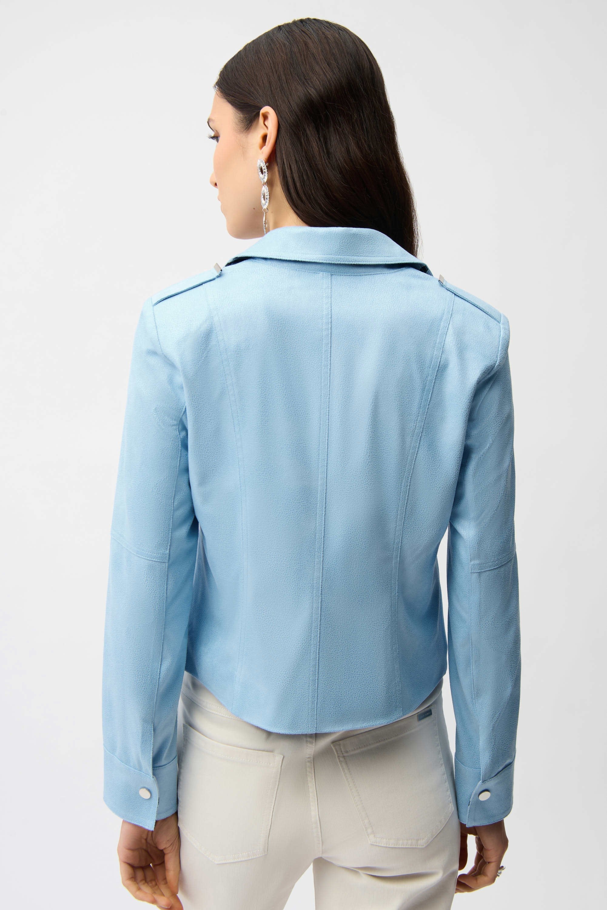 Foiled Faux Suede Jacket