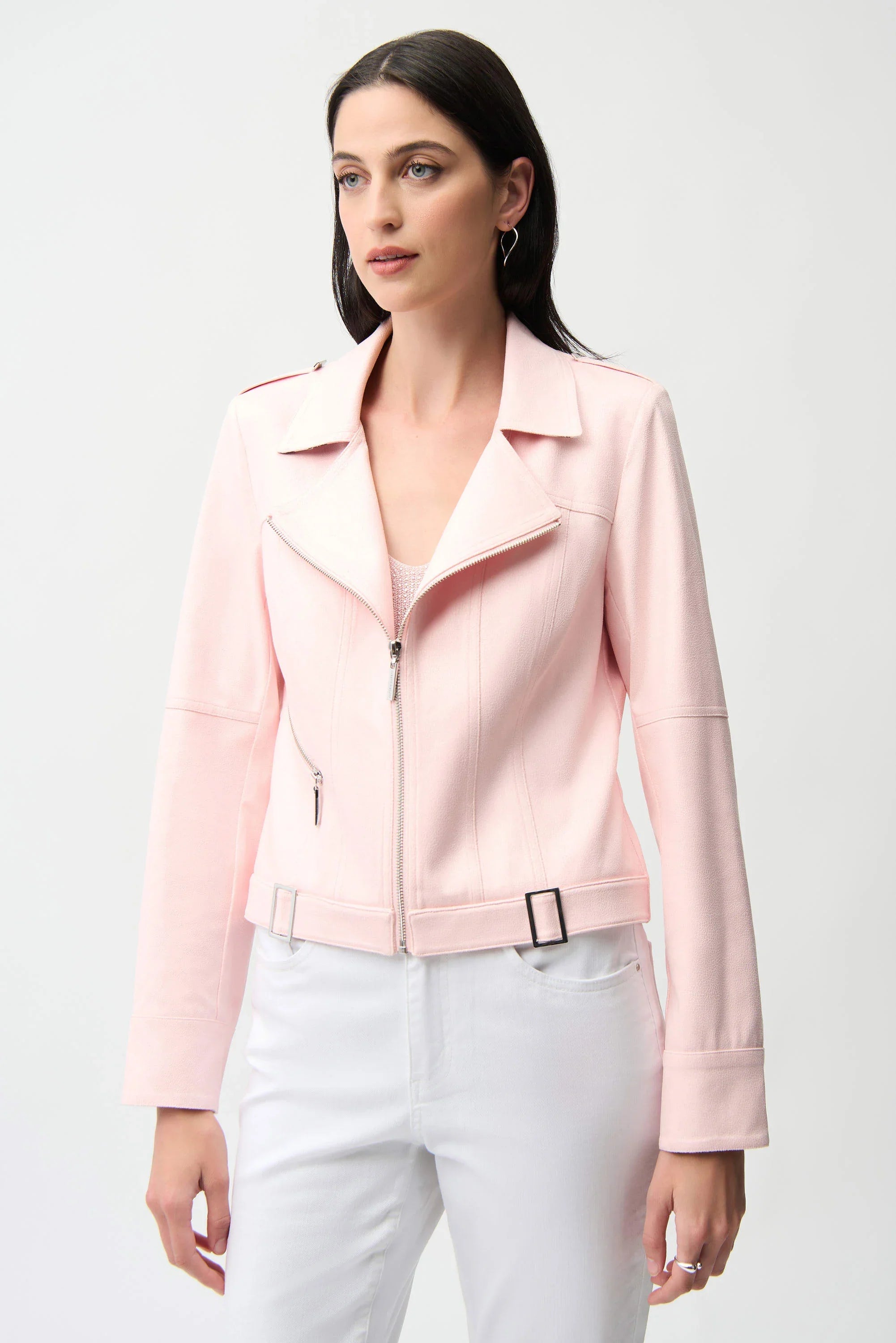 Foiled Faux Suede Jacket