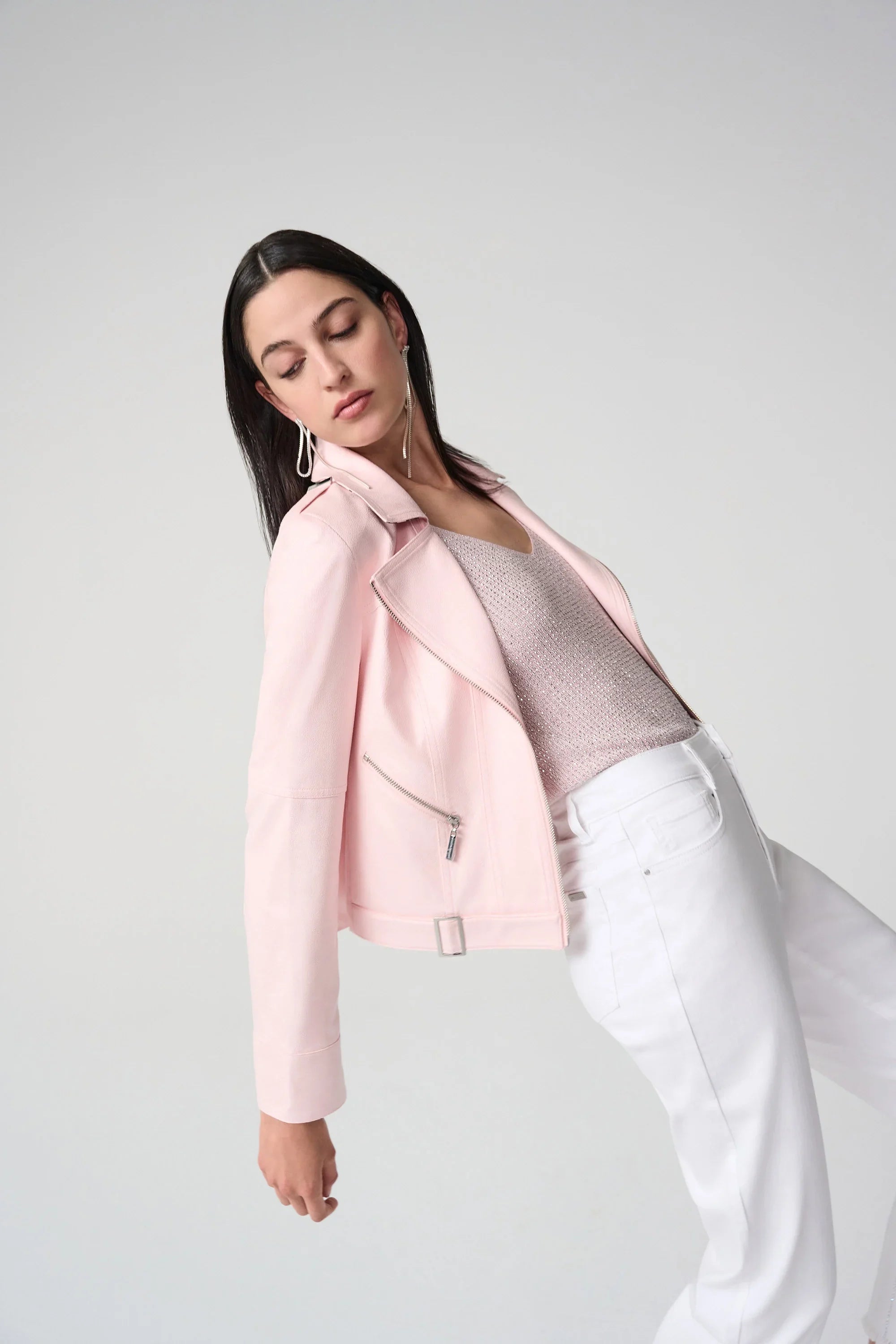 Foiled Faux Suede Jacket