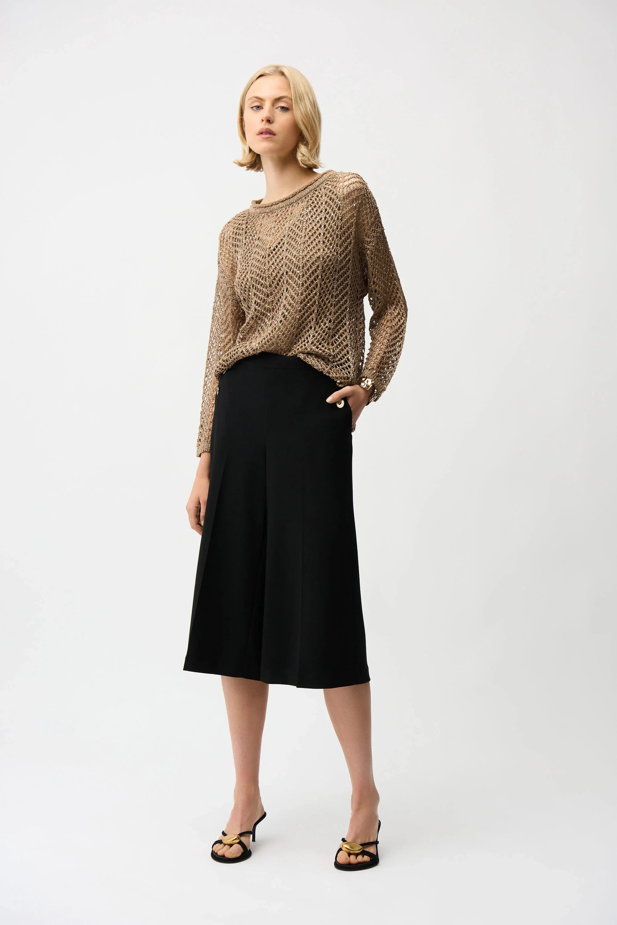 Color Block Wide Leg Pants
