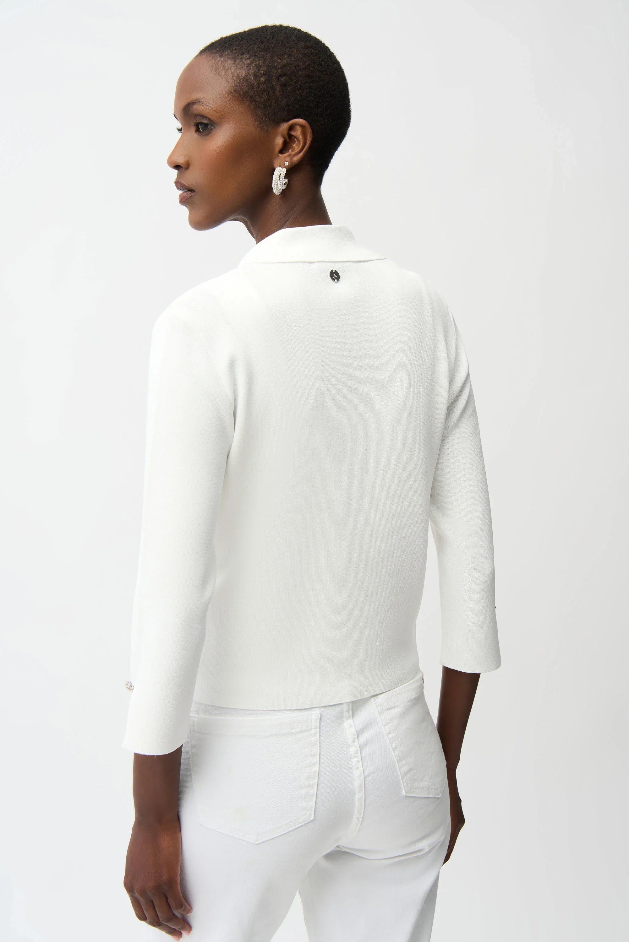 Open Front Button Cuff Cardigan