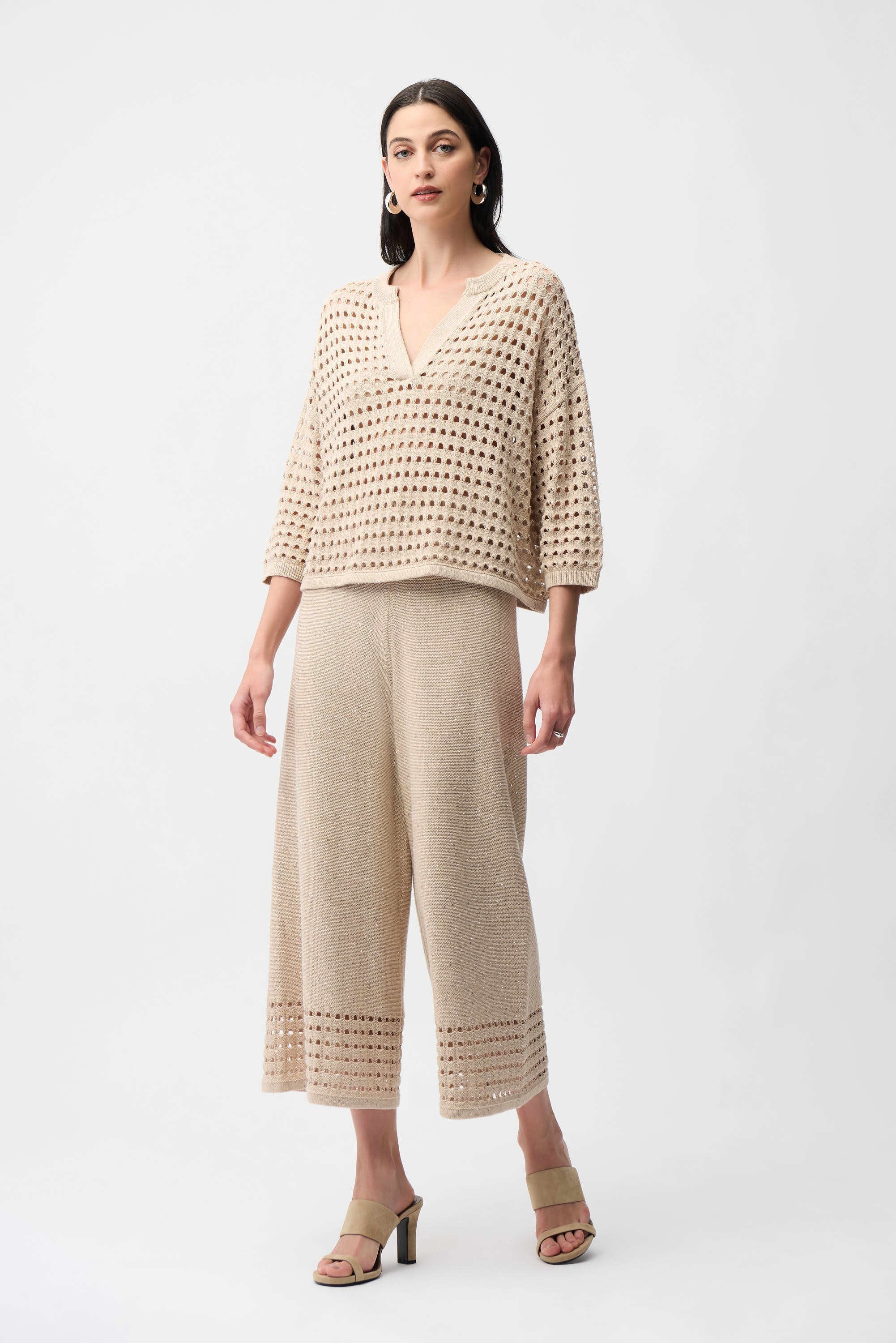 Sequin Open Stitch Sweater