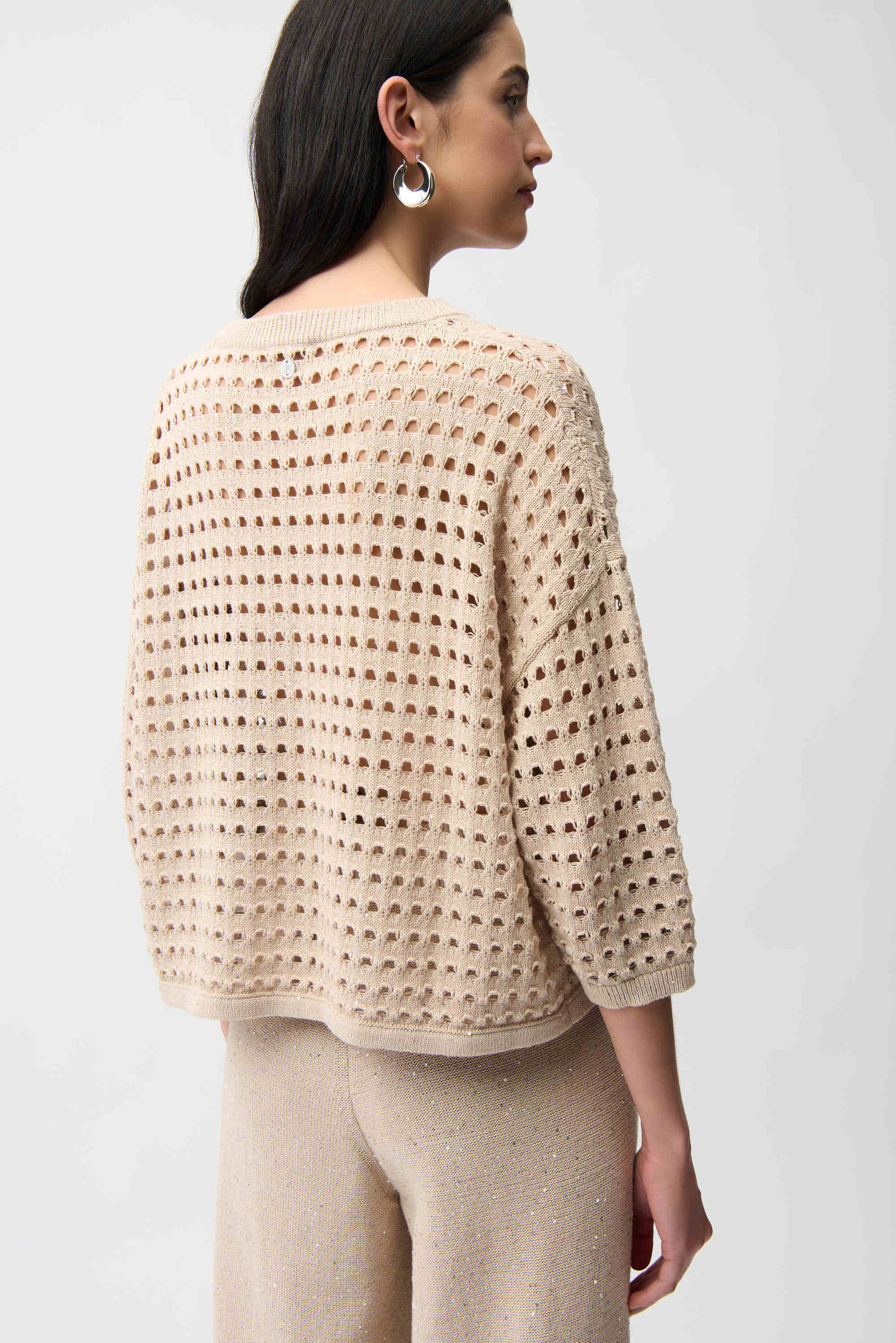 Sequin Open Stitch Sweater