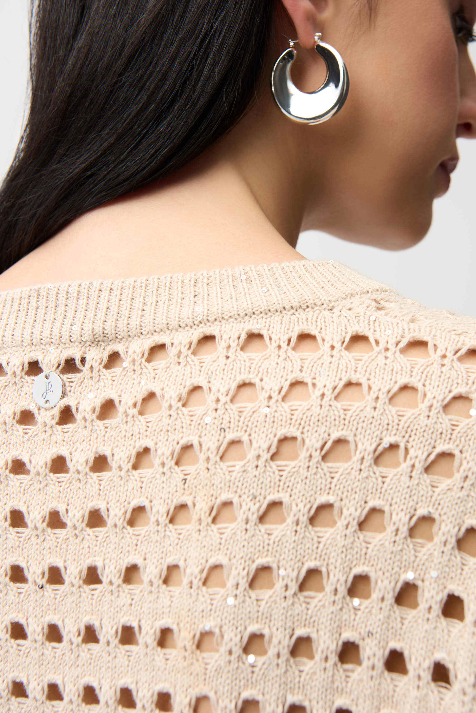 Sequin Open Stitch Sweater