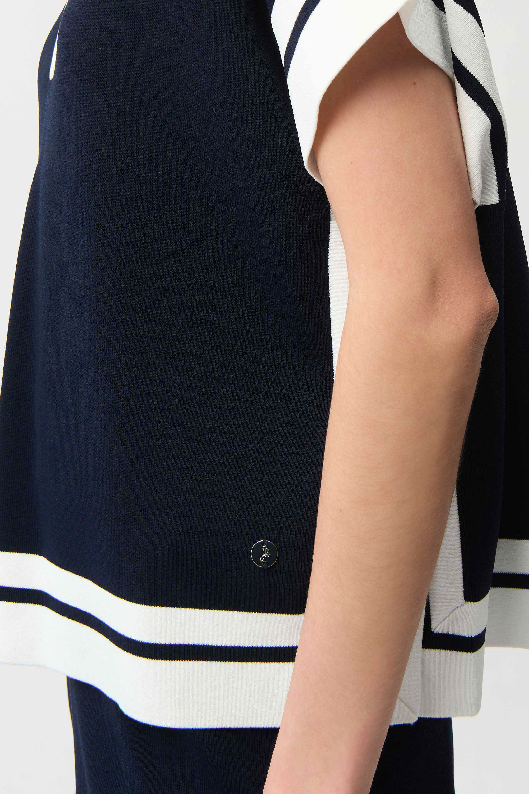 Border Stripe Polo Sweater