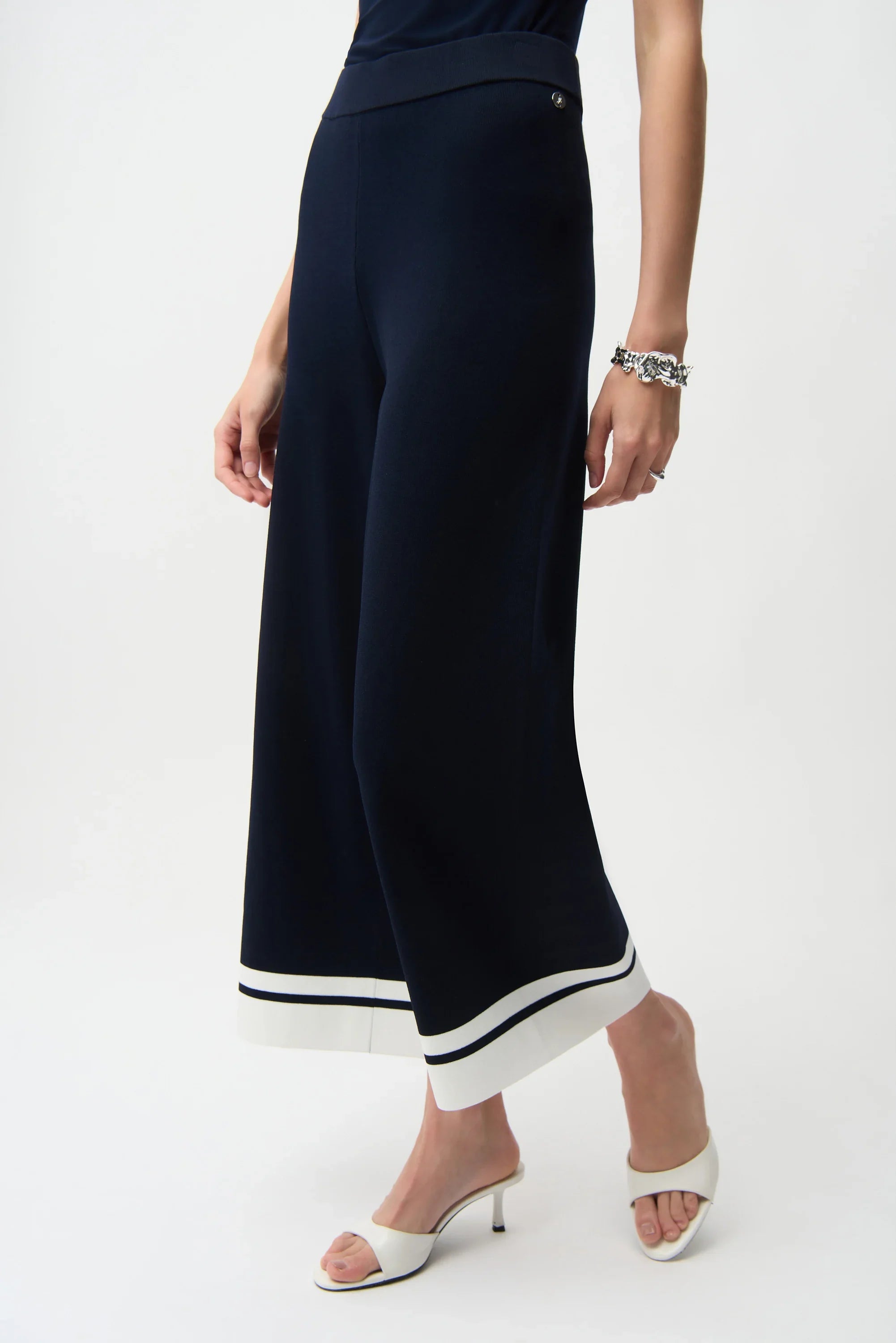 Border Stripe Culotte Pants