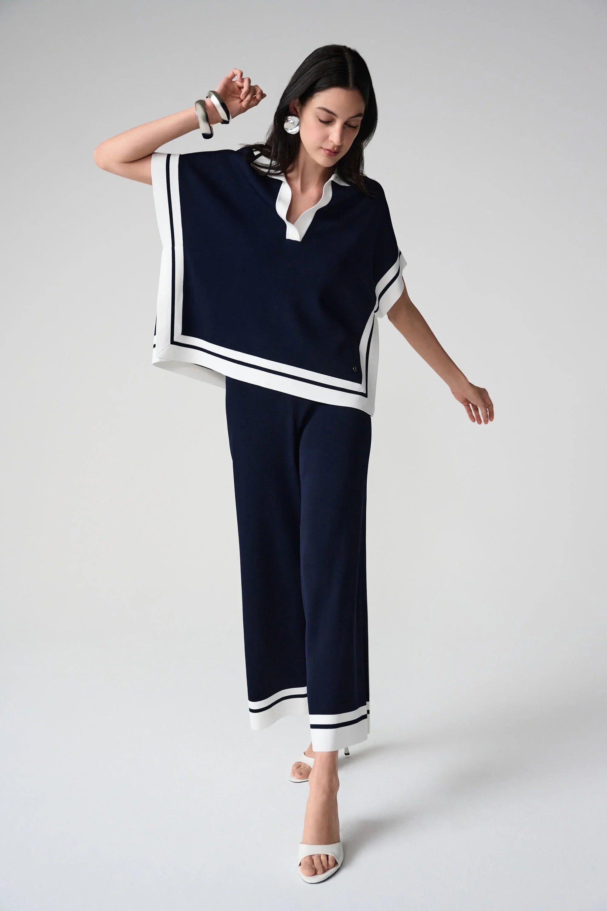 Border Stripe Culotte Pants