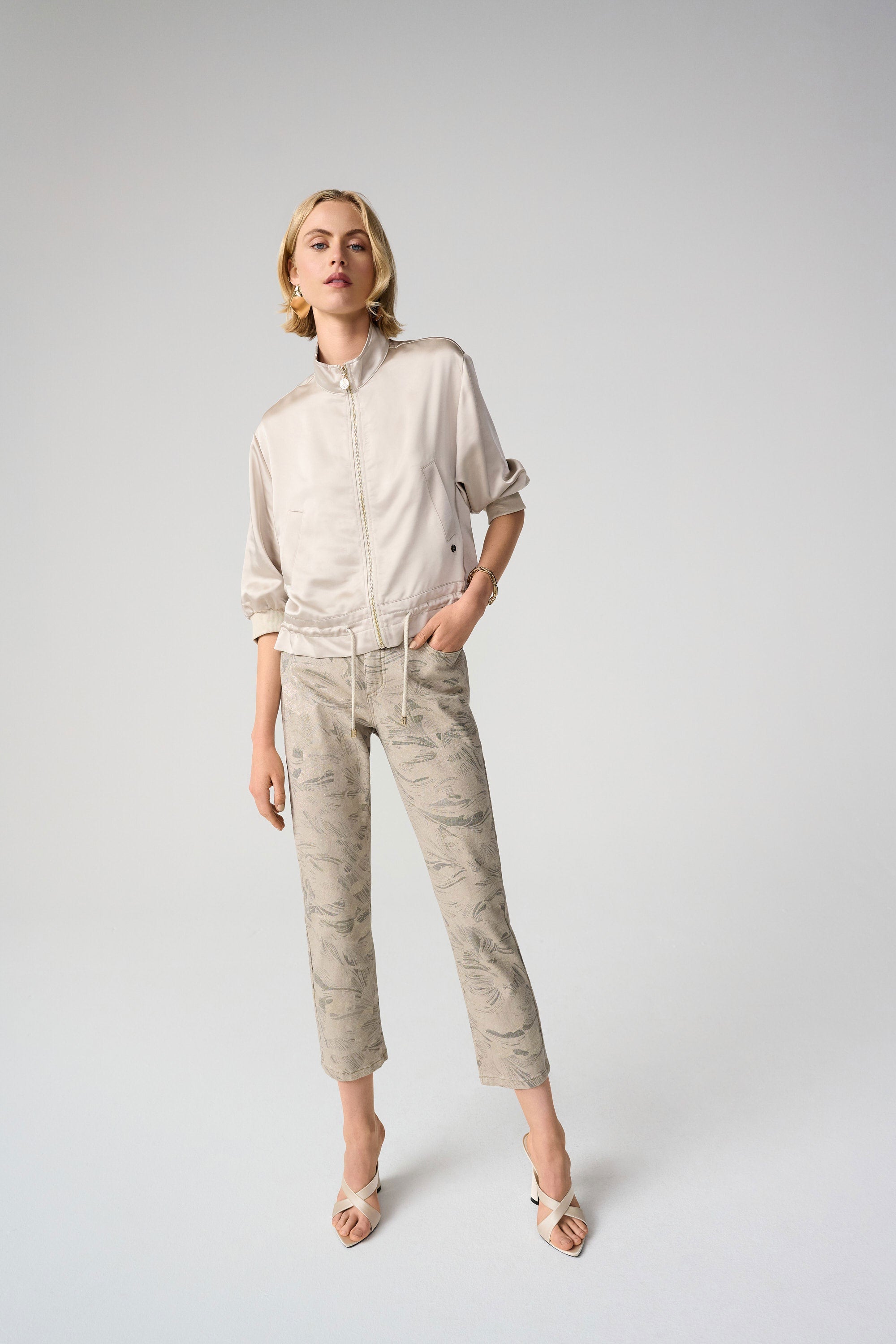 Abstract Metallic Slim Pants