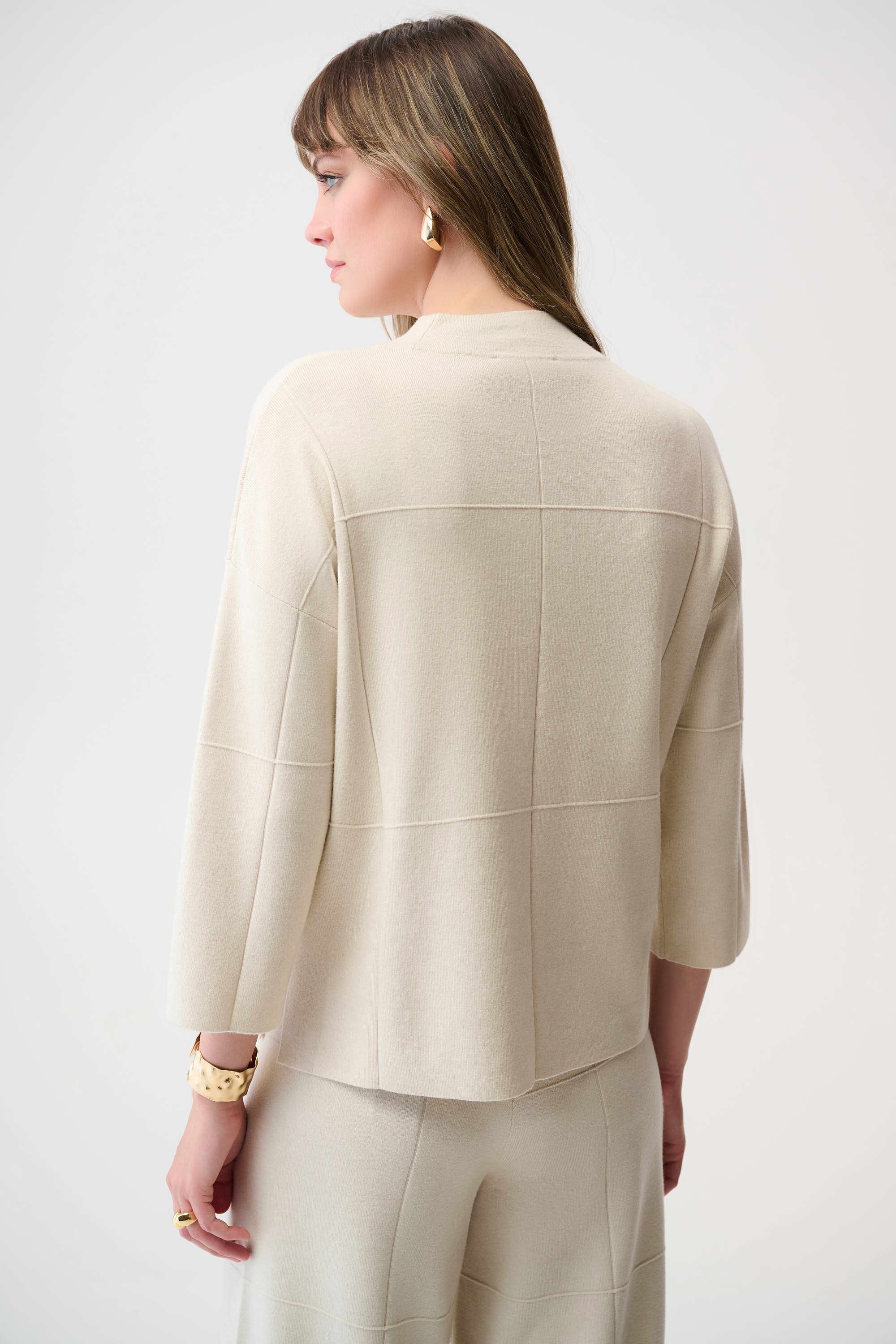 Mock Neck Jacquard Sweater