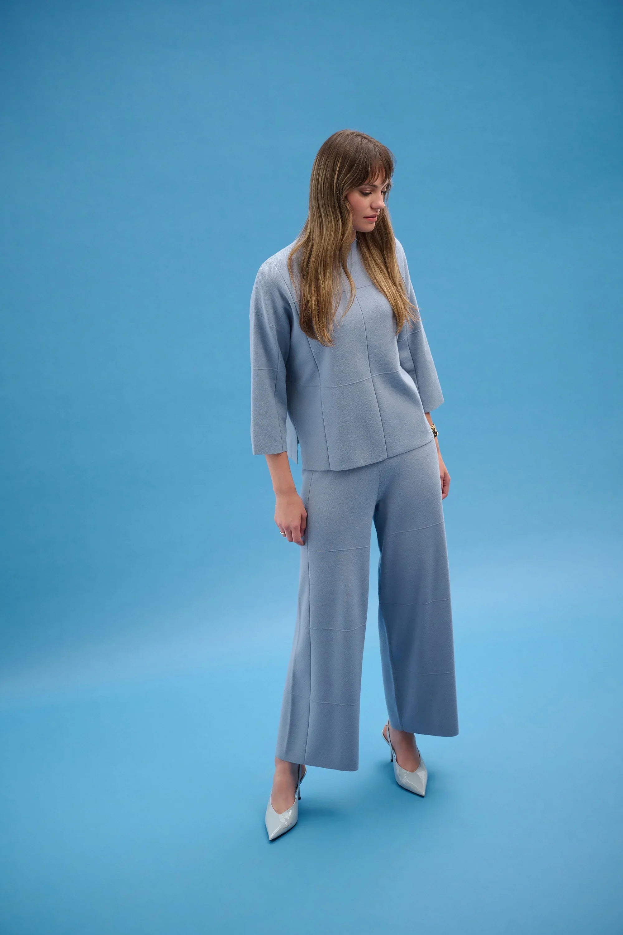 Square Stitch Culotte Pants