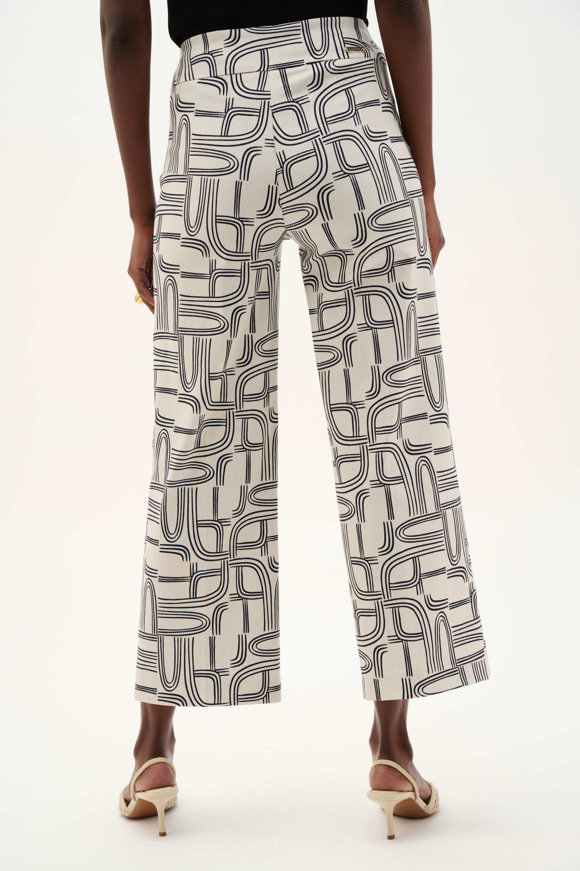 Geometric Print Pull-On Pants