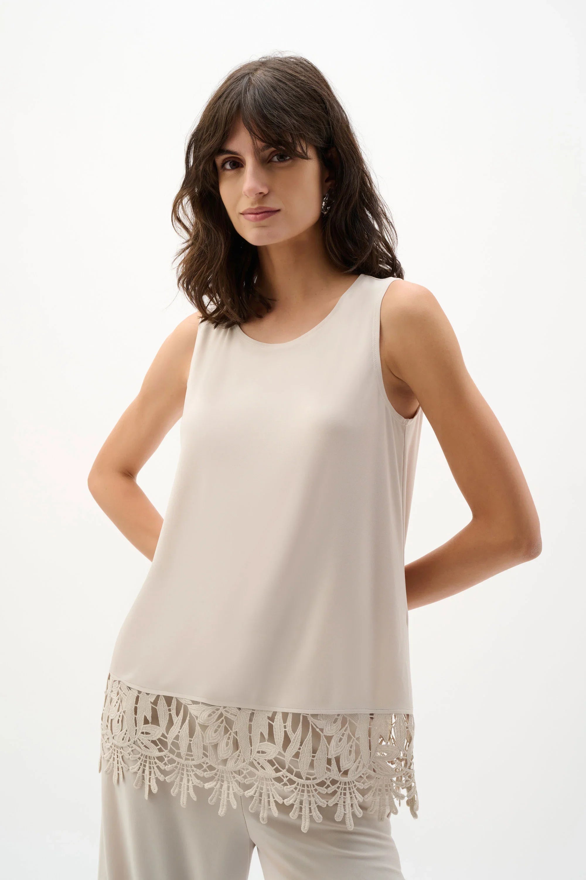 Guipure Lace Hem Top