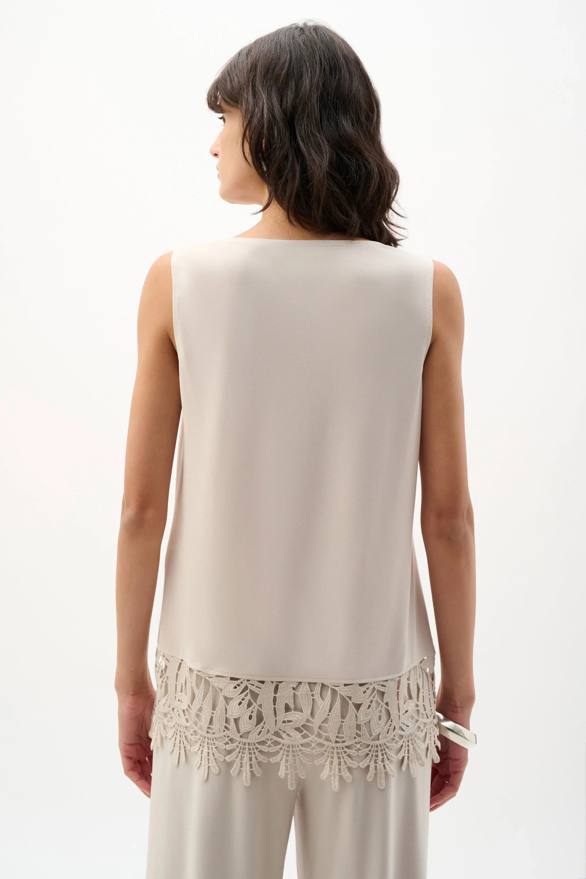Guipure Lace Hem Top