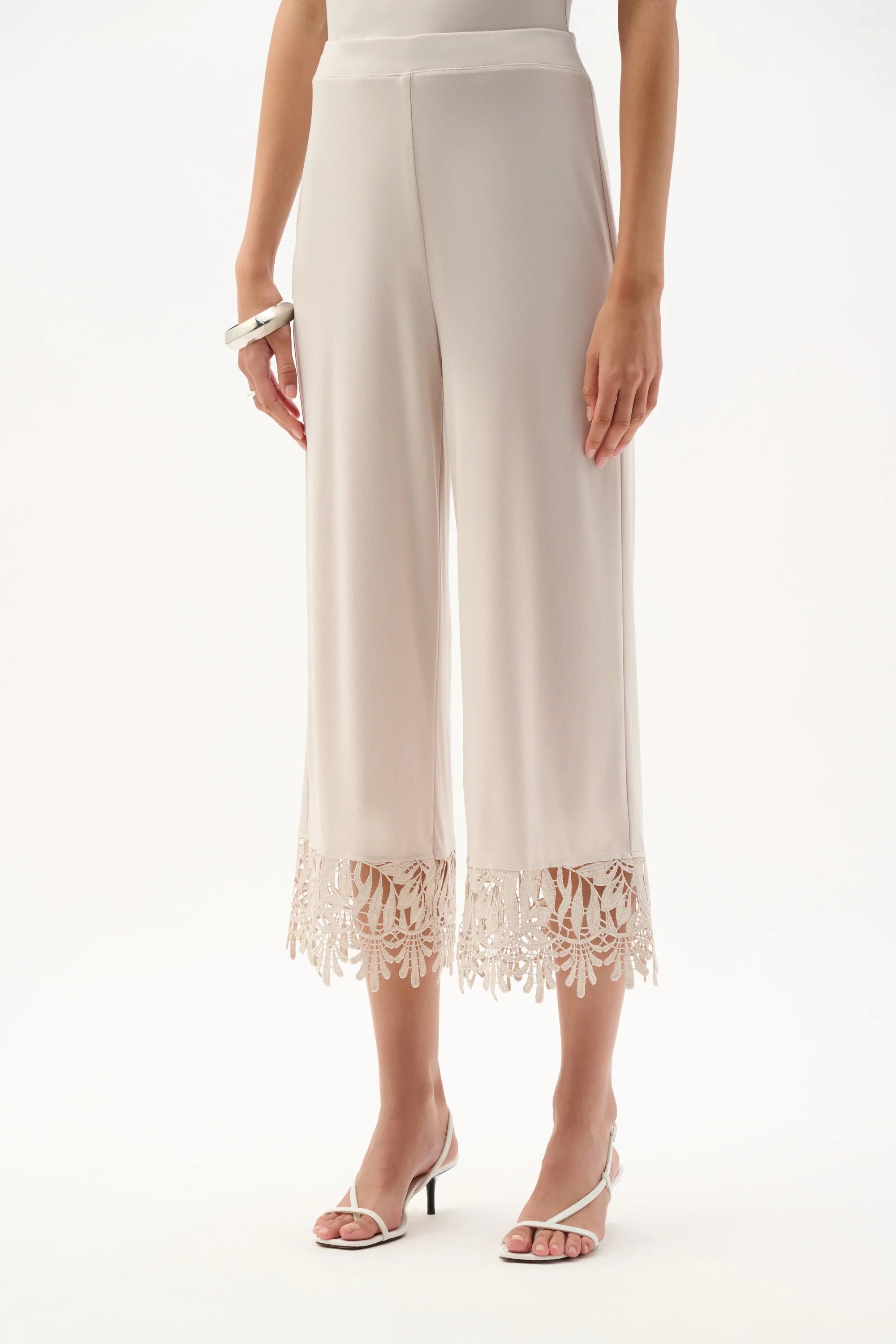 Guipure Lace Hem Culottes