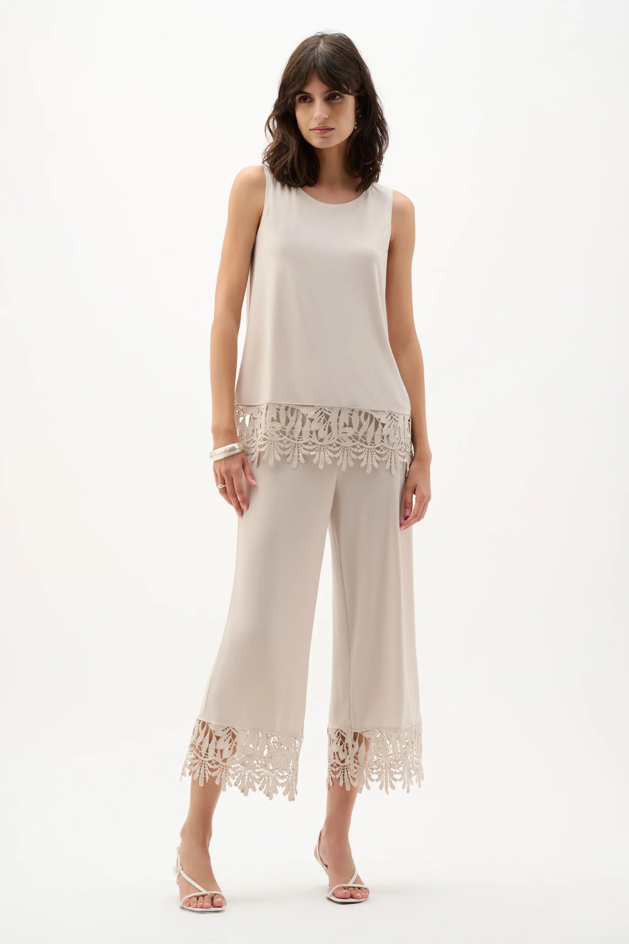 Guipure Lace Hem Culottes