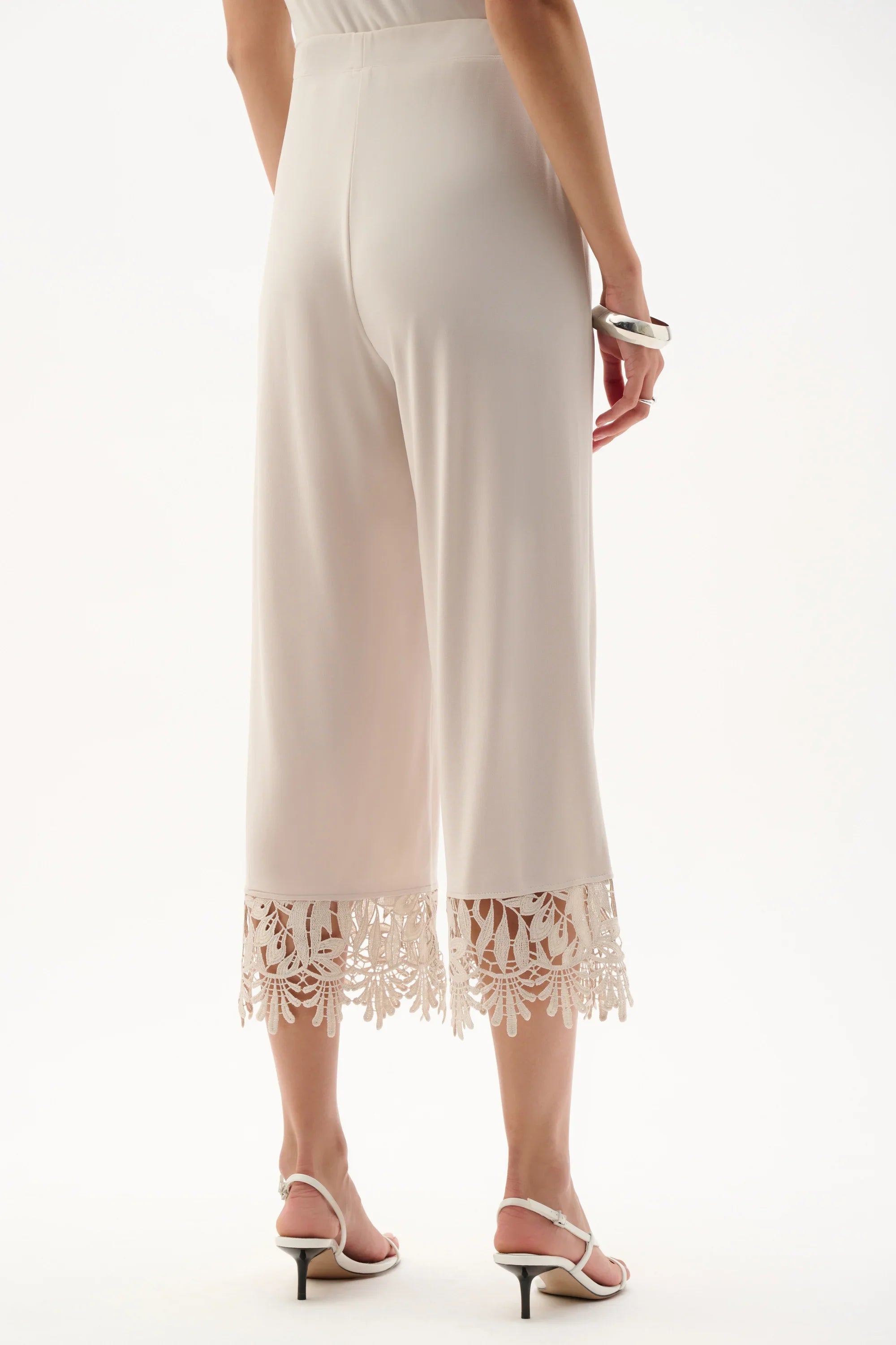 Guipure Lace Hem Culottes