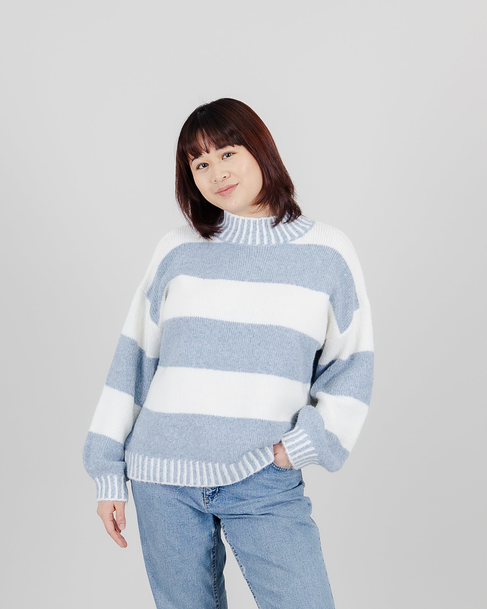 Fun Sport Striped Long Sleeve Sweater - Style 262105
