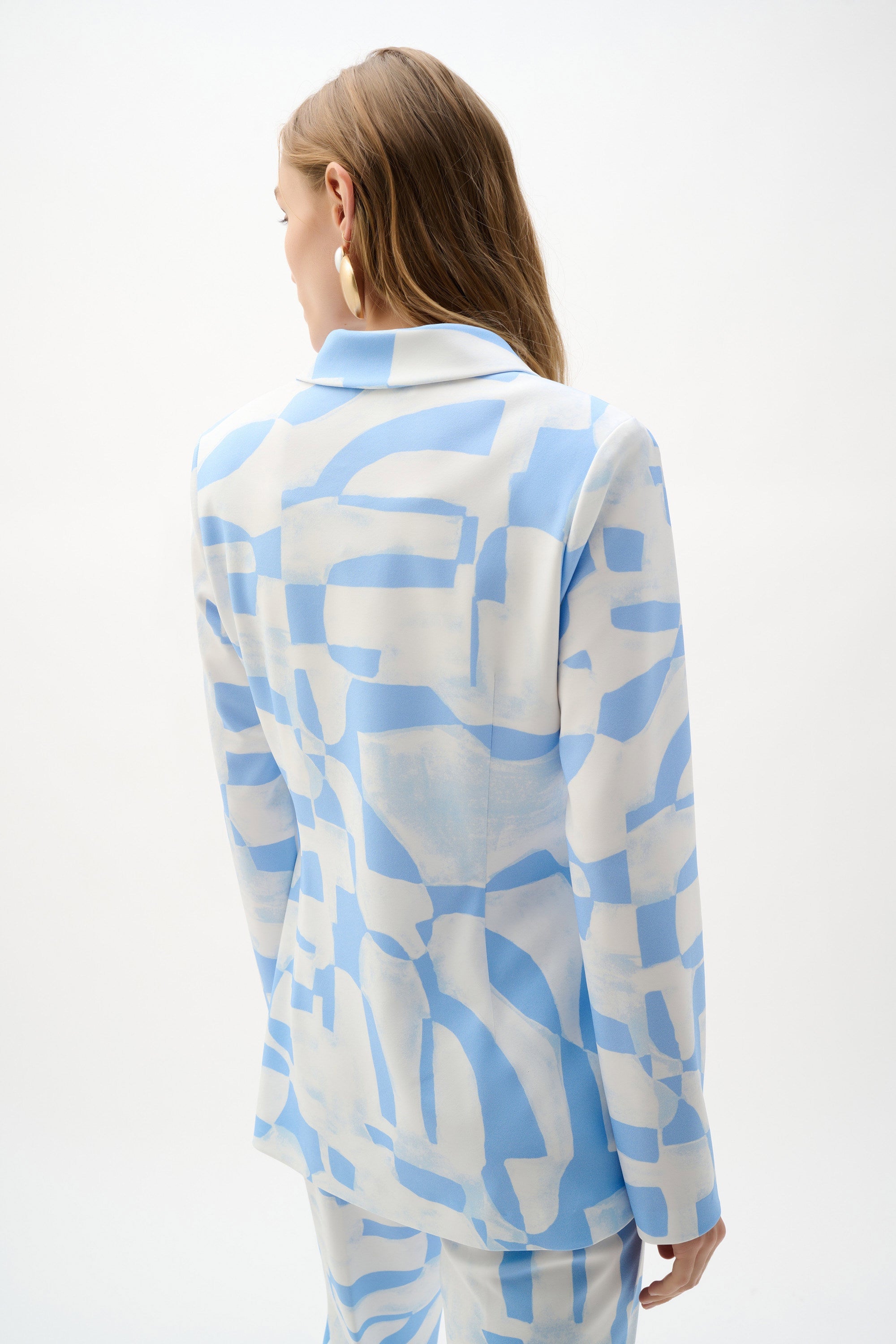Double-Breasted Geometric Blazer
