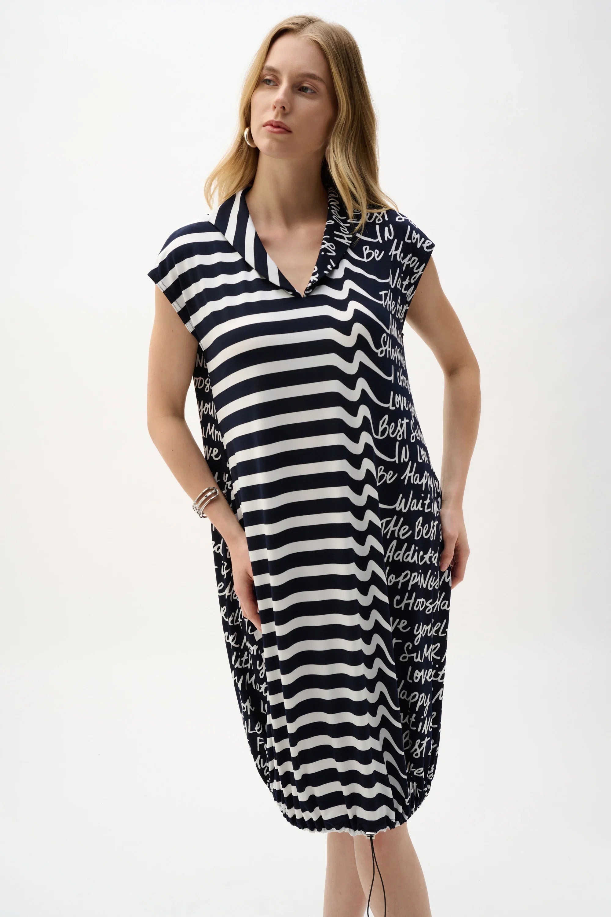 Shawl Collar Cocoon Dress