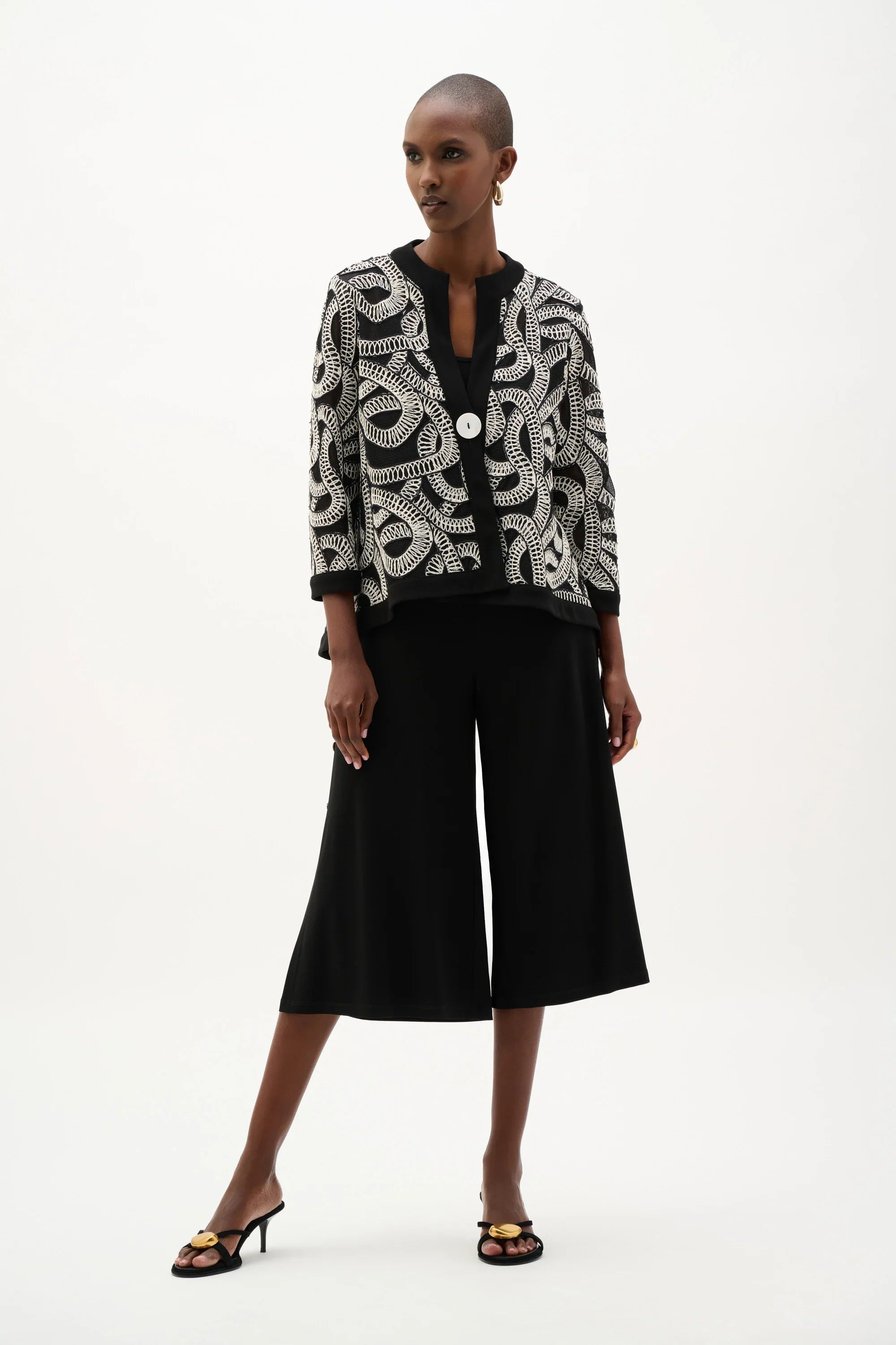 Abstract Mesh Swing Jacket