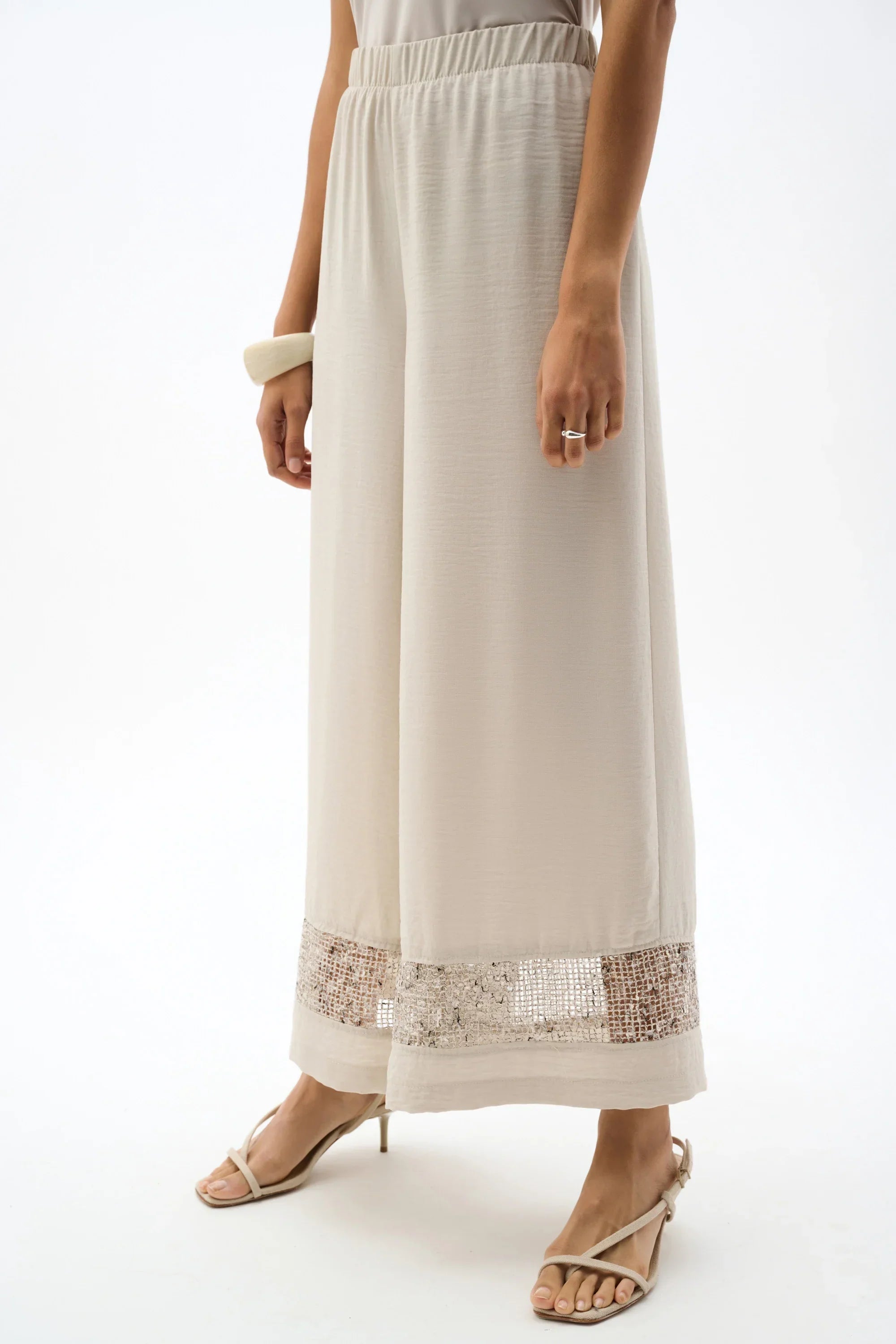 Sequined Wide Leg Pant