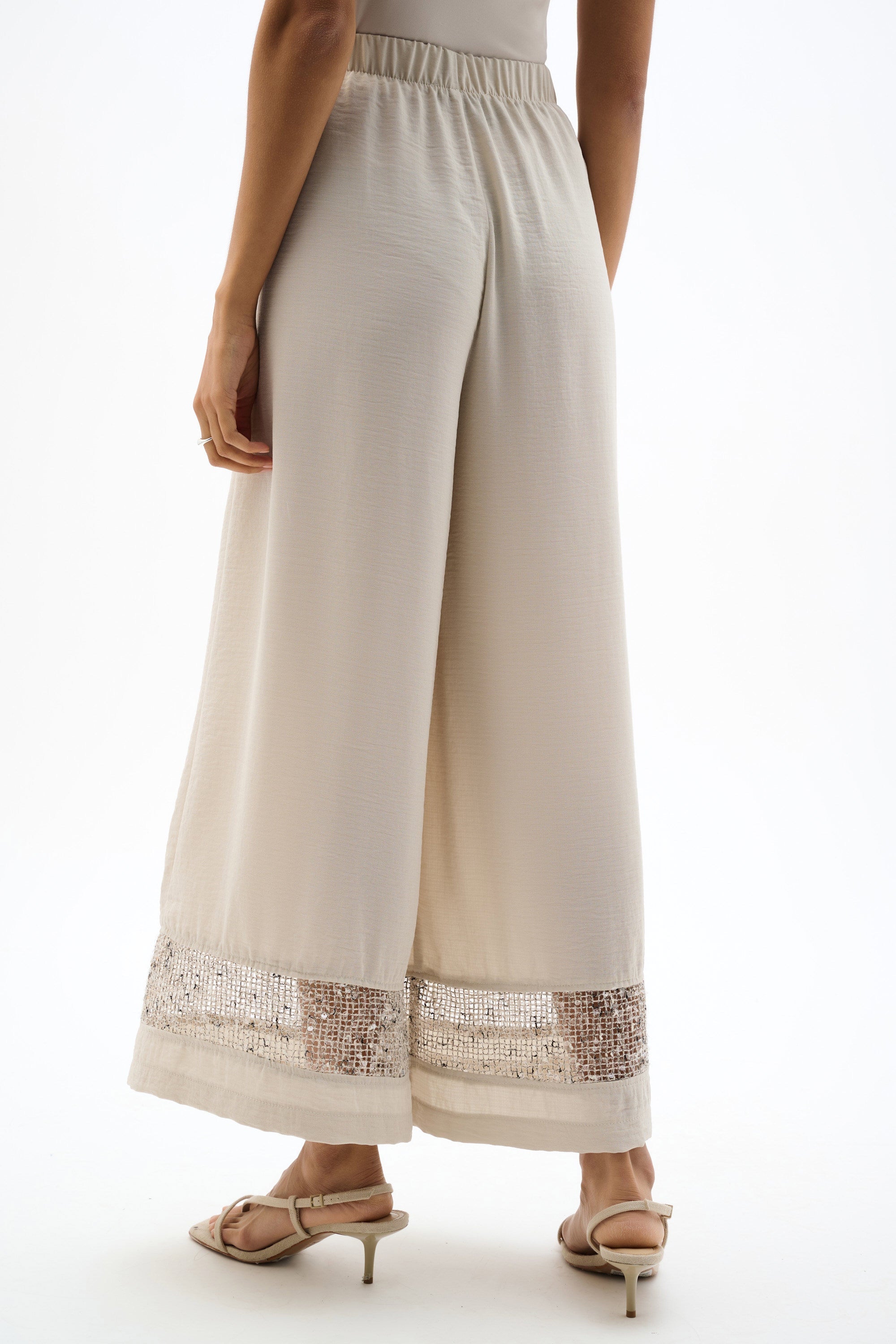Sequined Wide Leg Pant