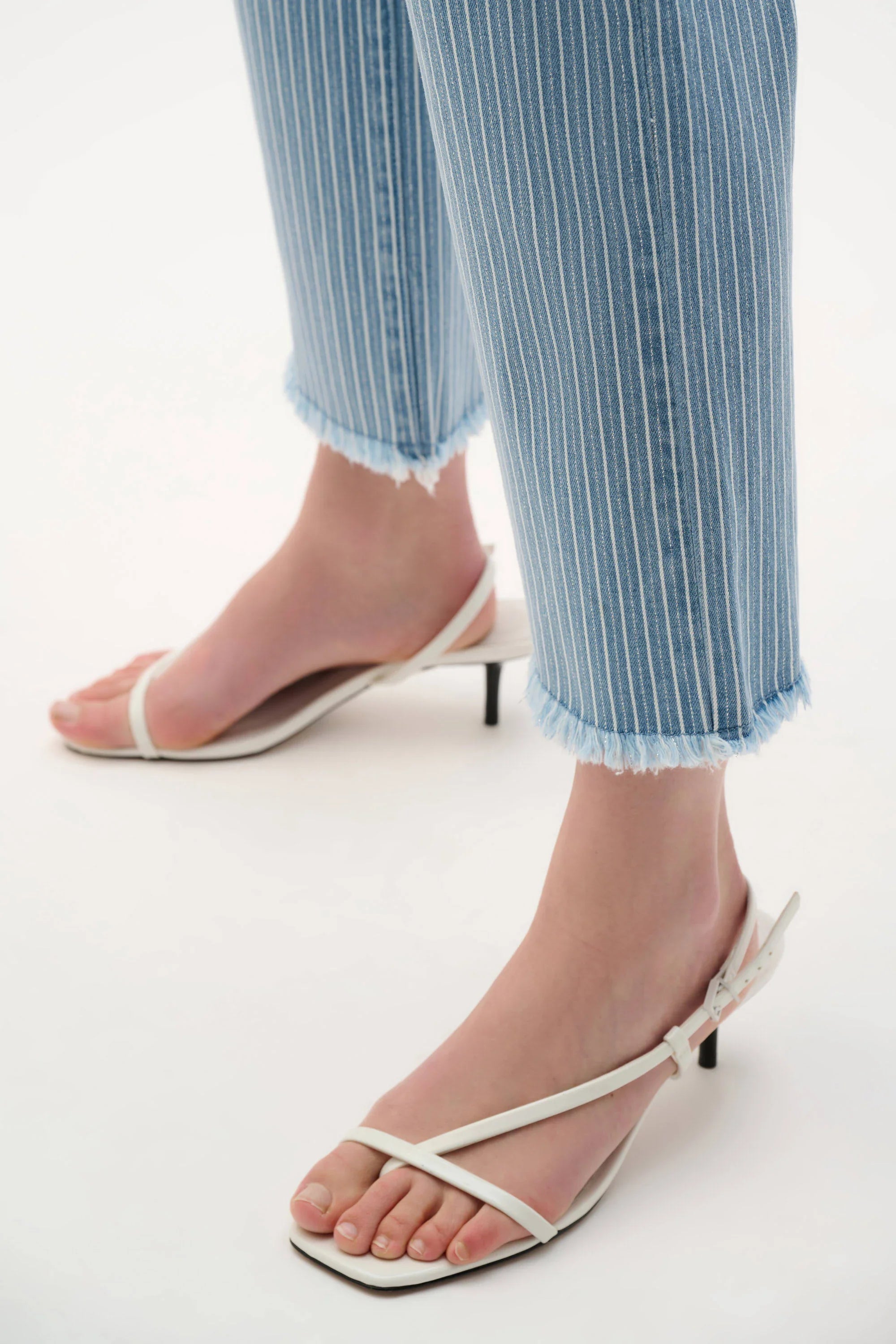 Lurex Stripe Crop Jeans