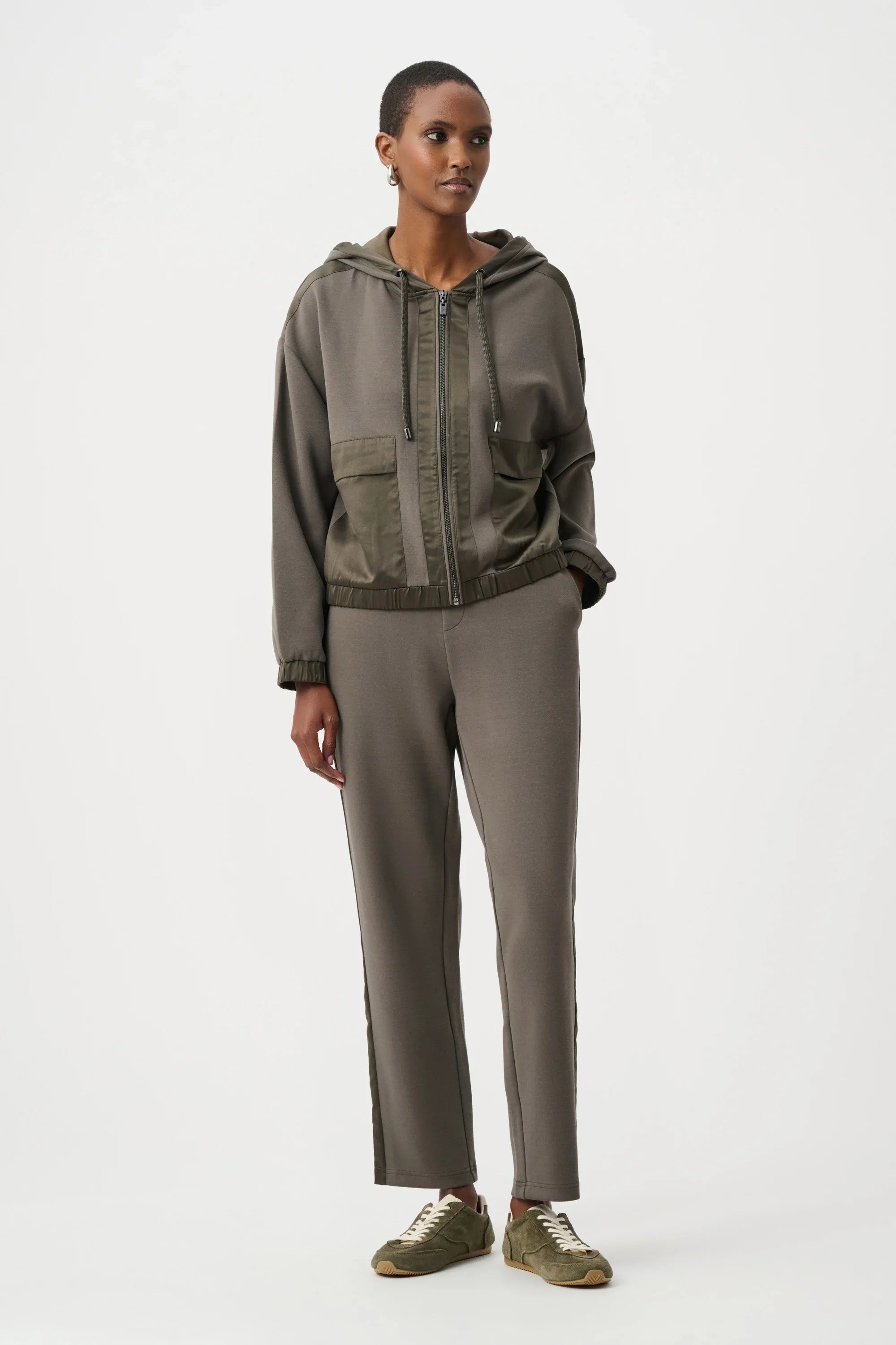 Satin Hooded Jersey