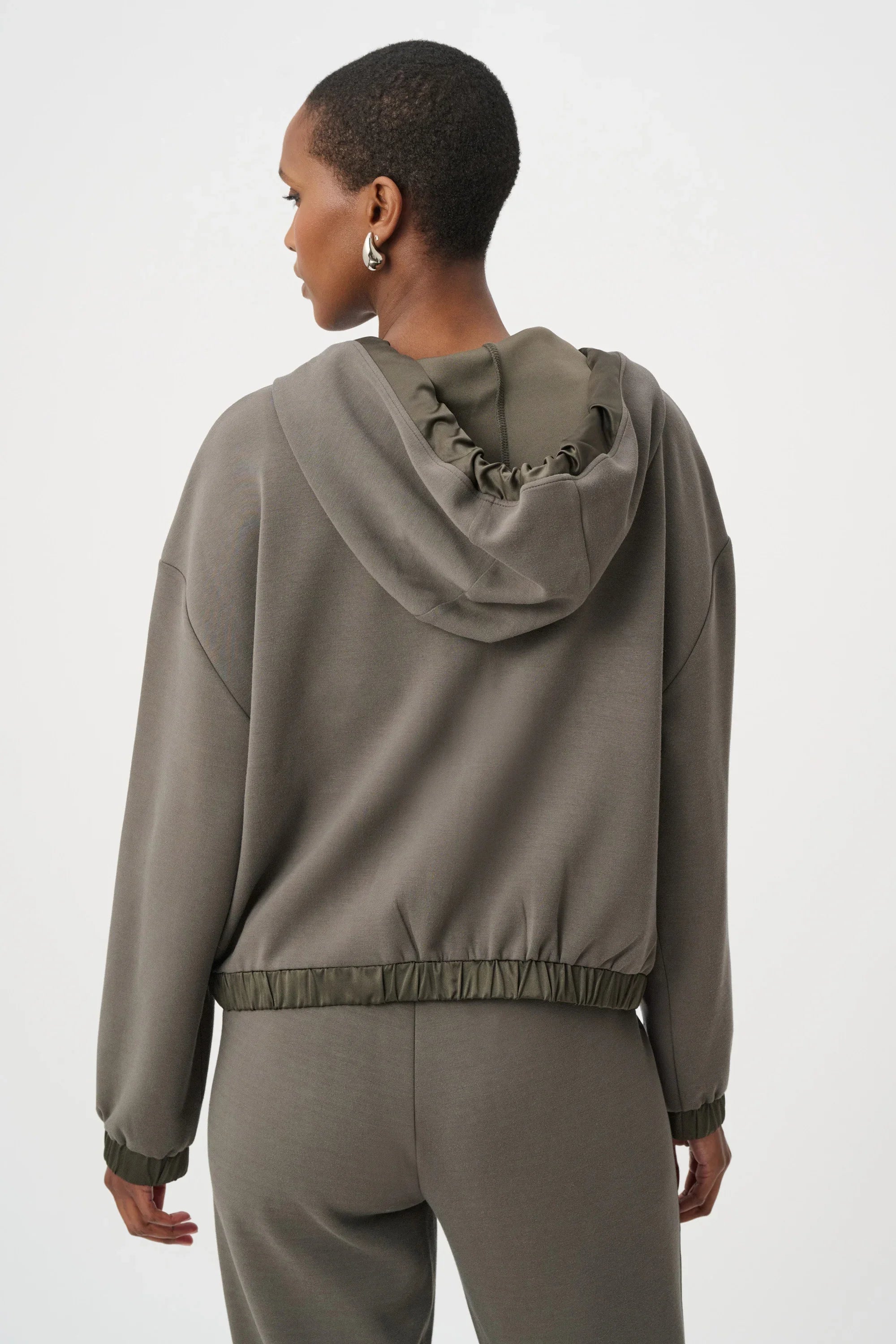 Satin Hooded Jersey