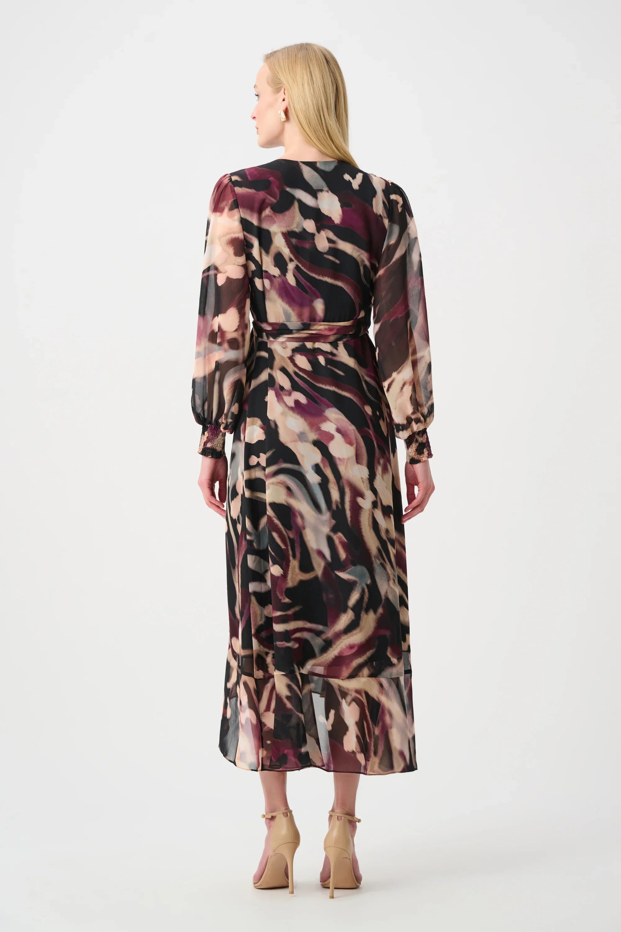 Chiffon Printed Wrap Dress