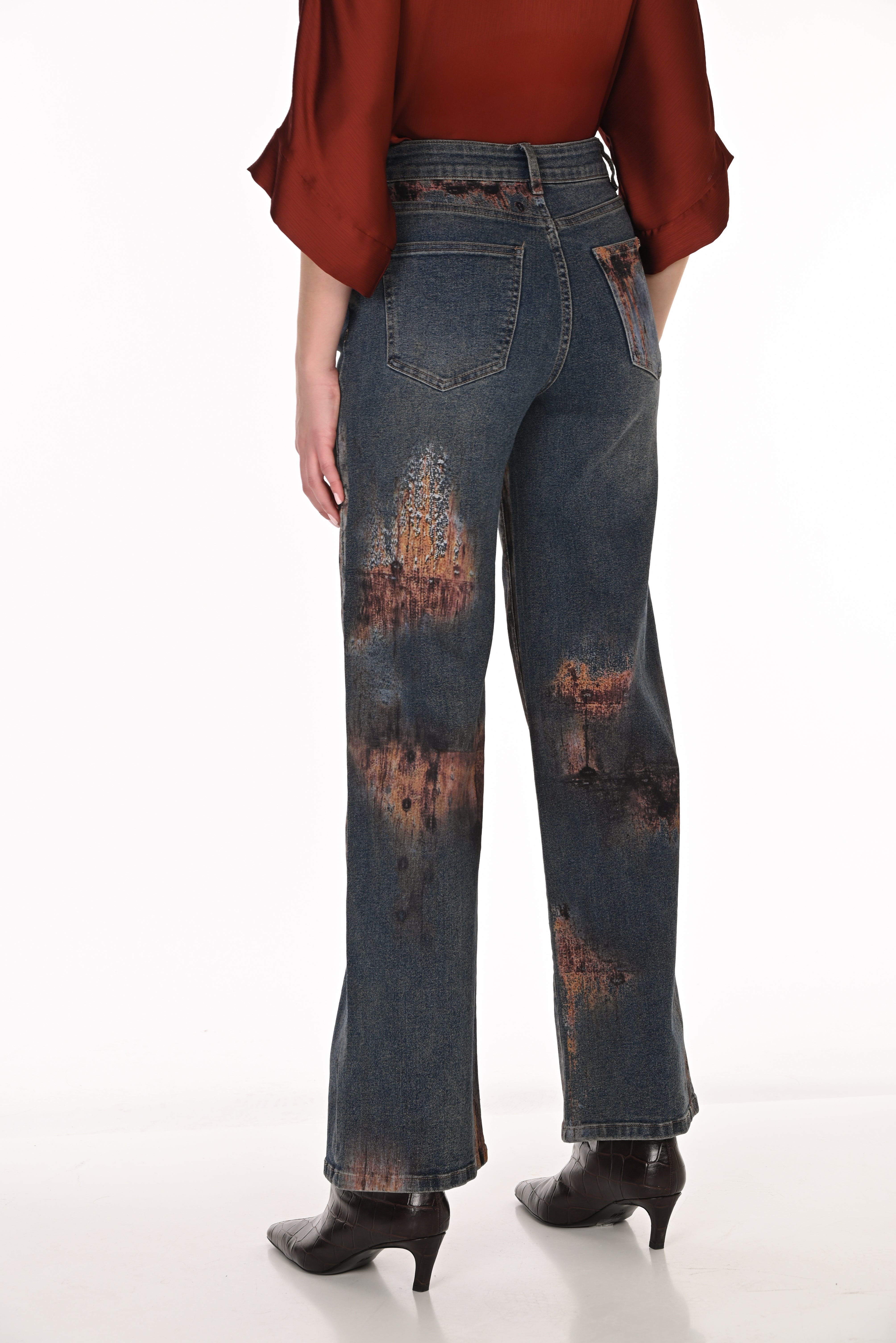 Straight Leg Print Jean