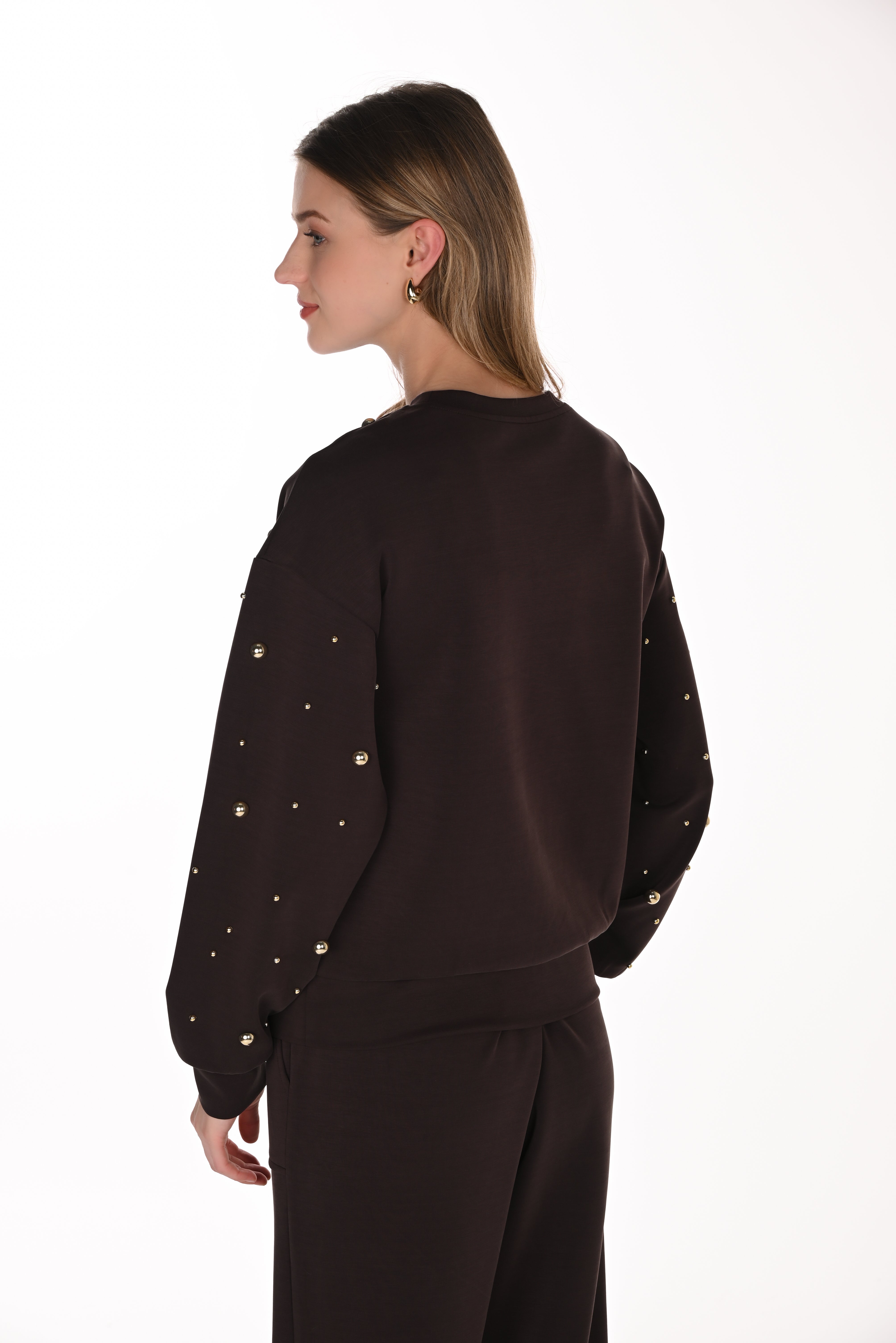 Frank Lyman Crew Neck Top With Sparkly Beads - Style 263763
