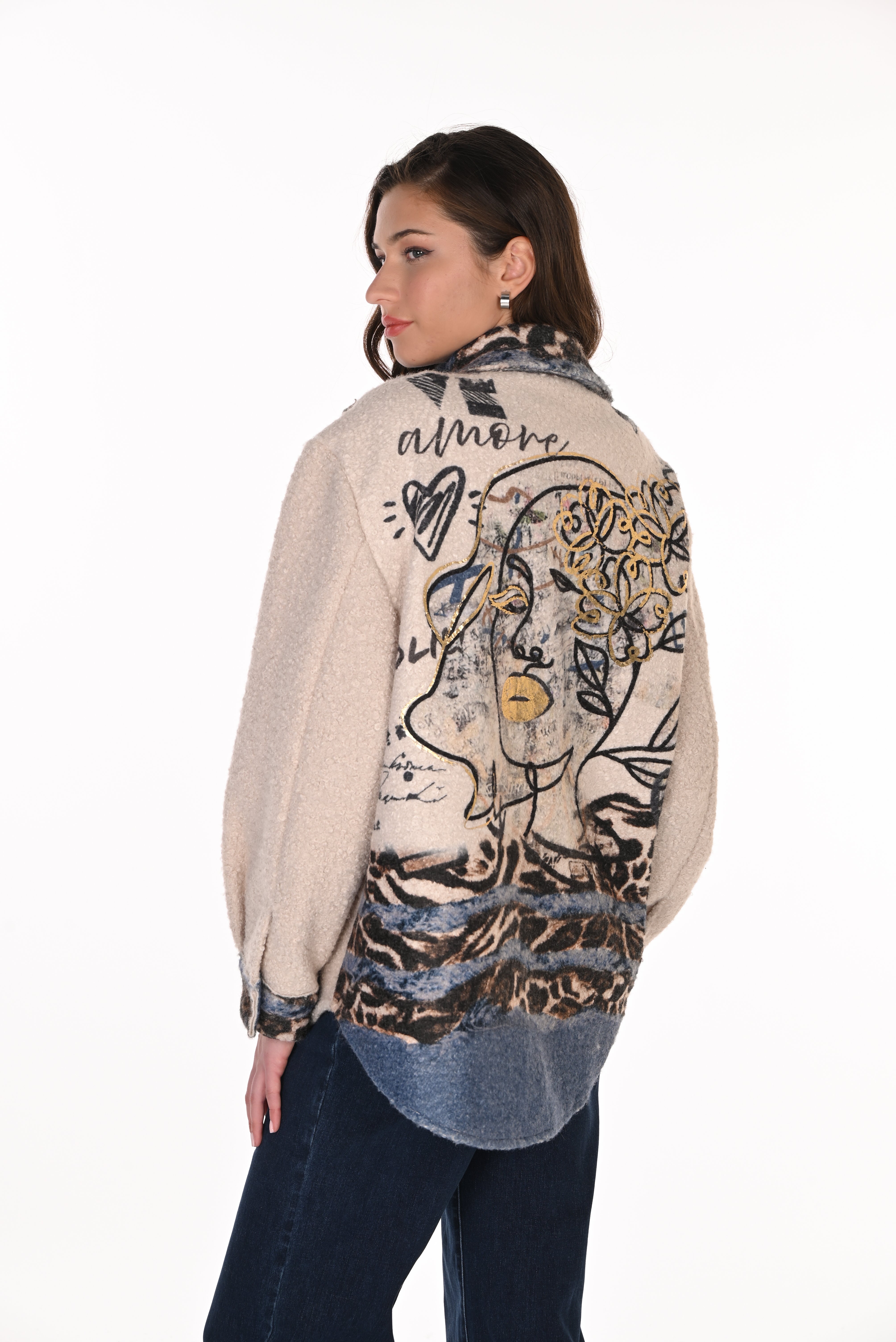 Frank Lyman Button Front Shacket - Style 263788