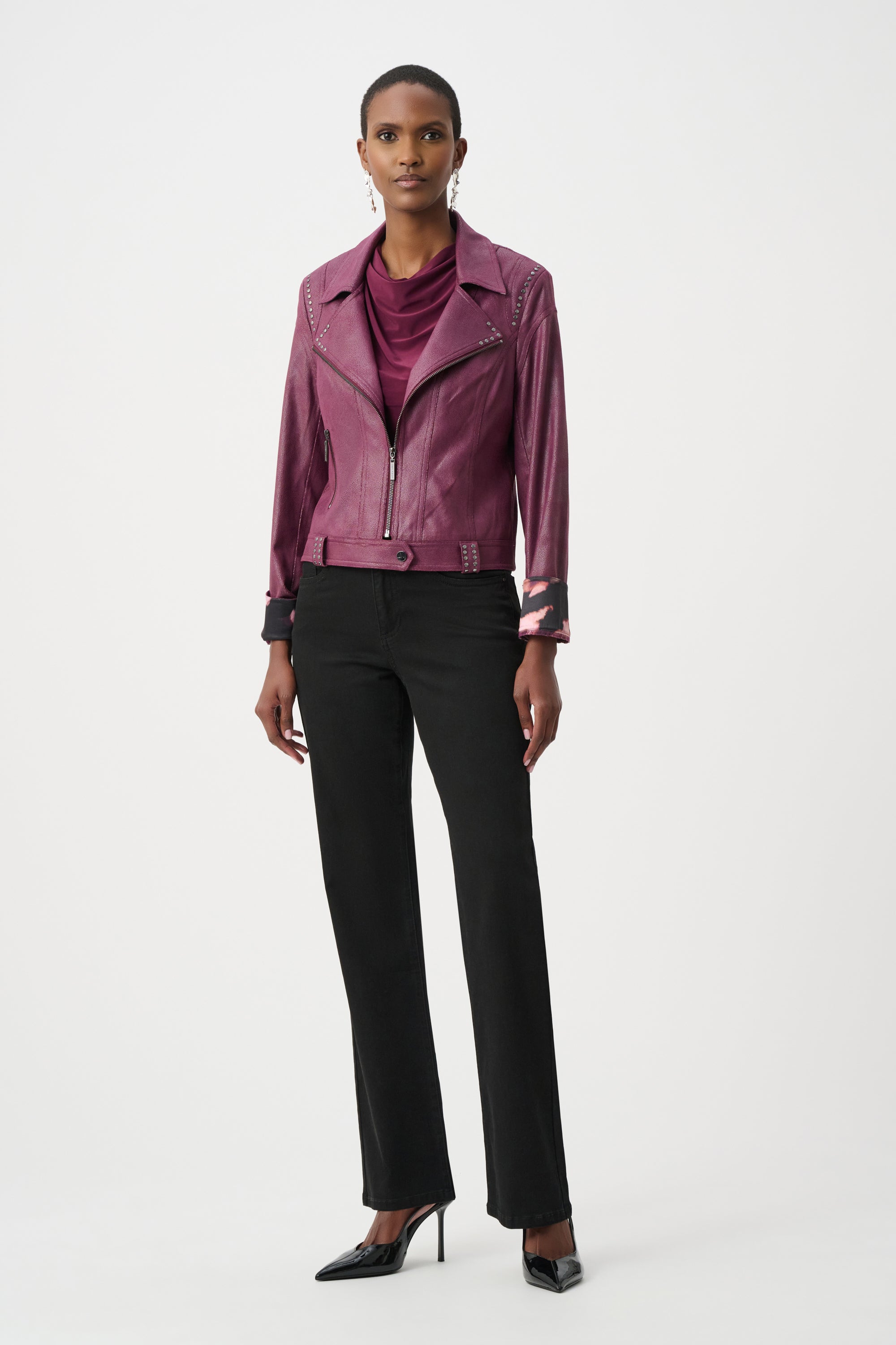 Faux Suede Fitted Jacket
