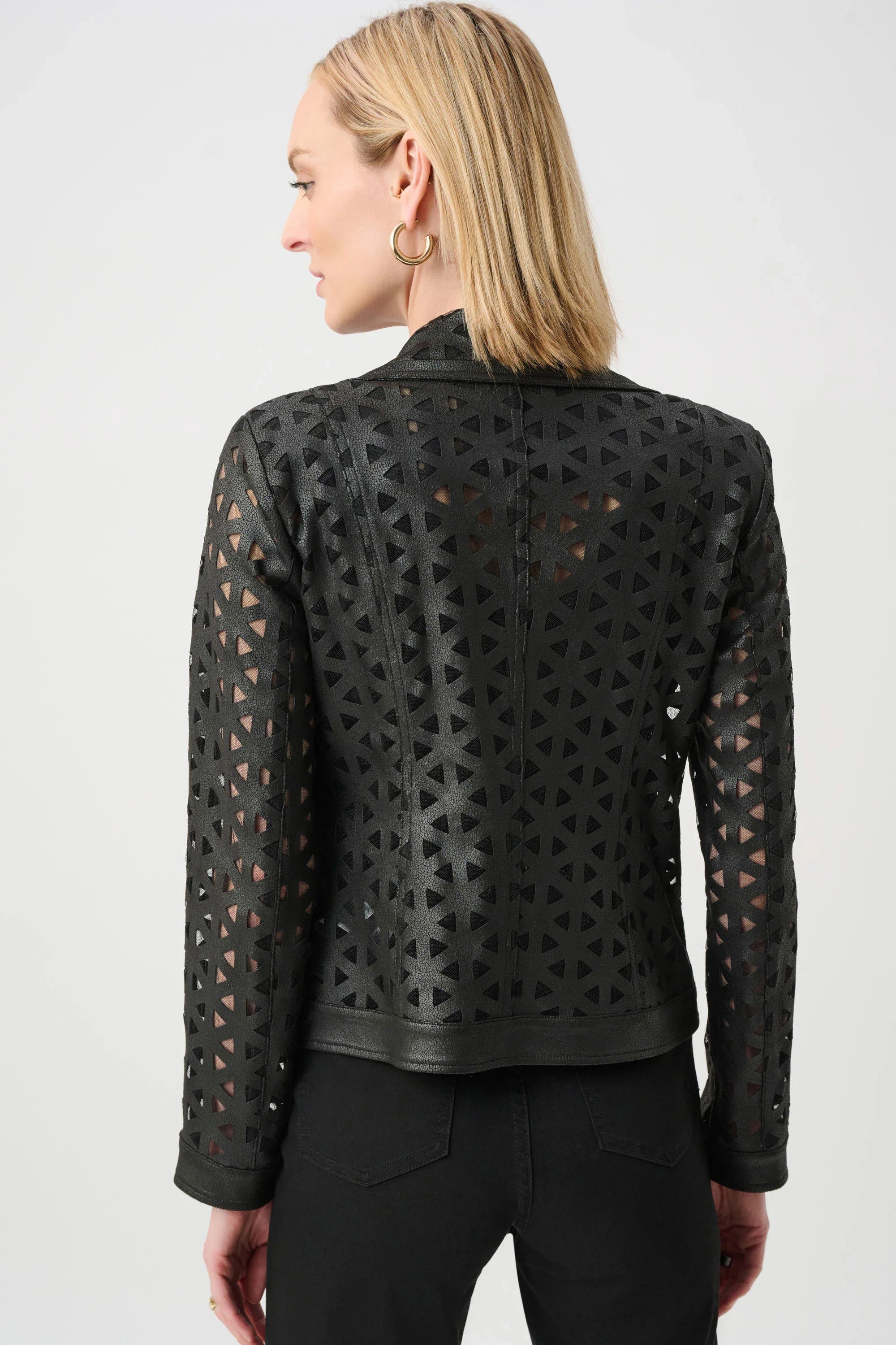Faux Suede Mesh Jacket