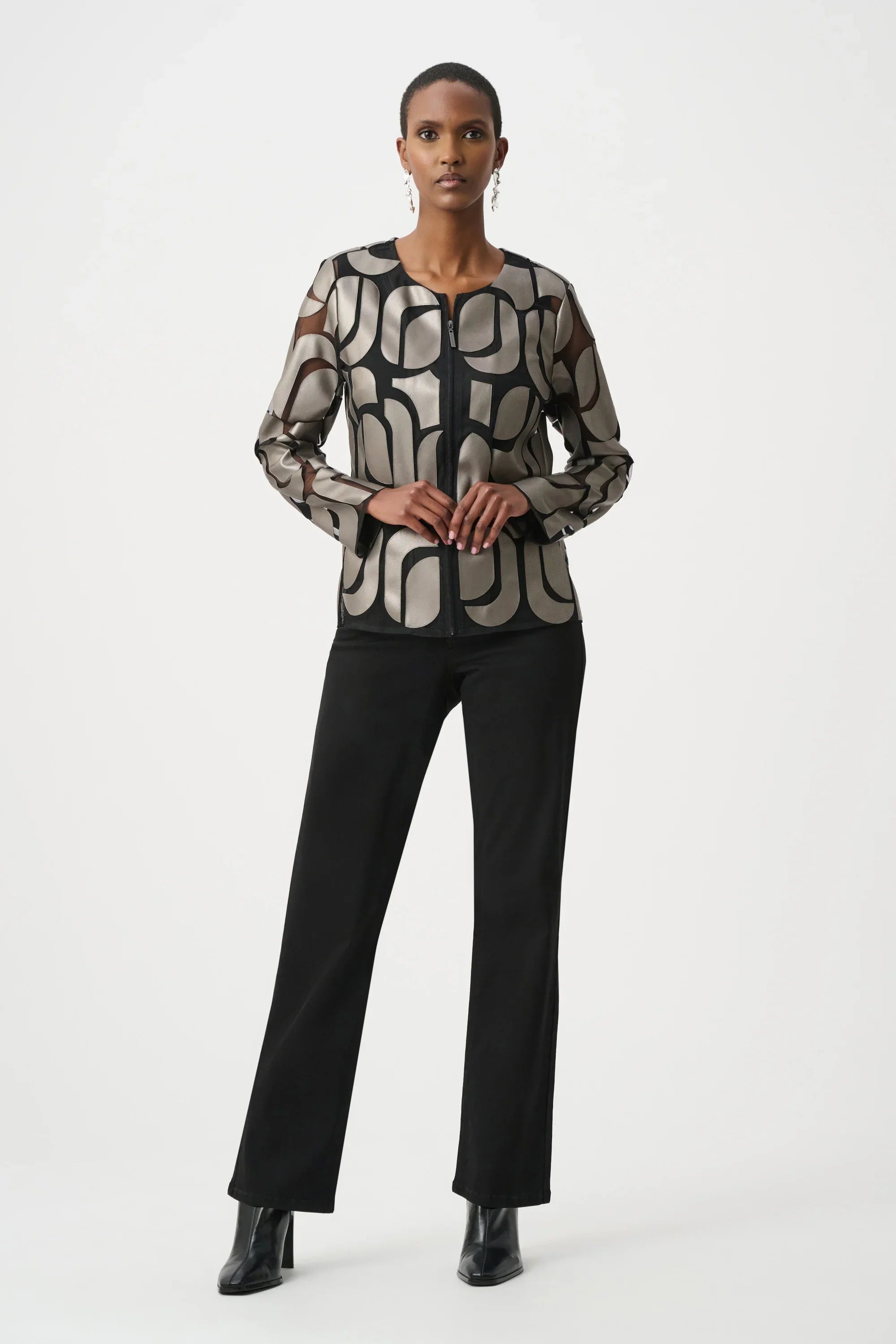 Mesh Embroidered Jacket