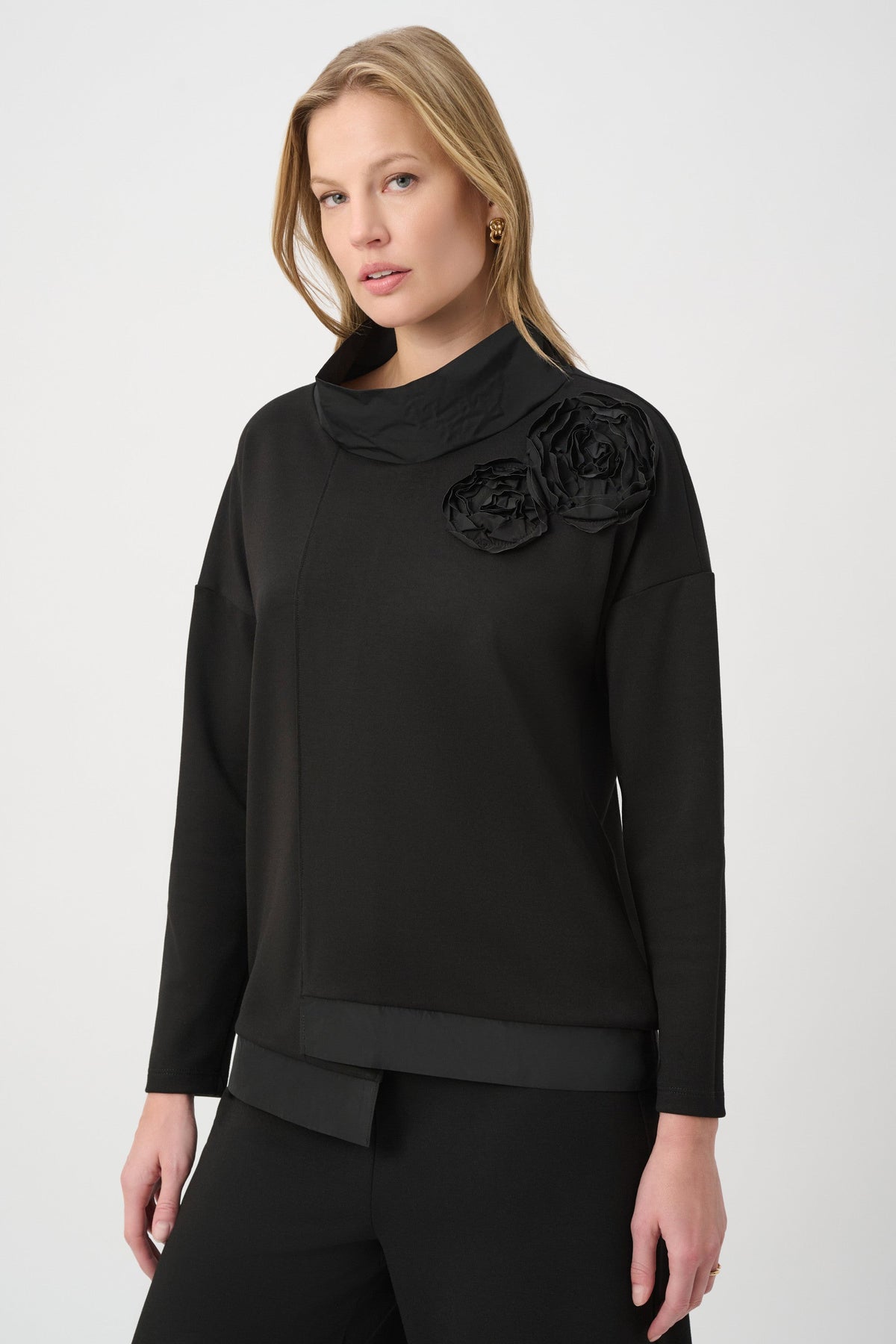 Joseph Ribkoff Asym Floral Embroidered Tunic - Style 264120