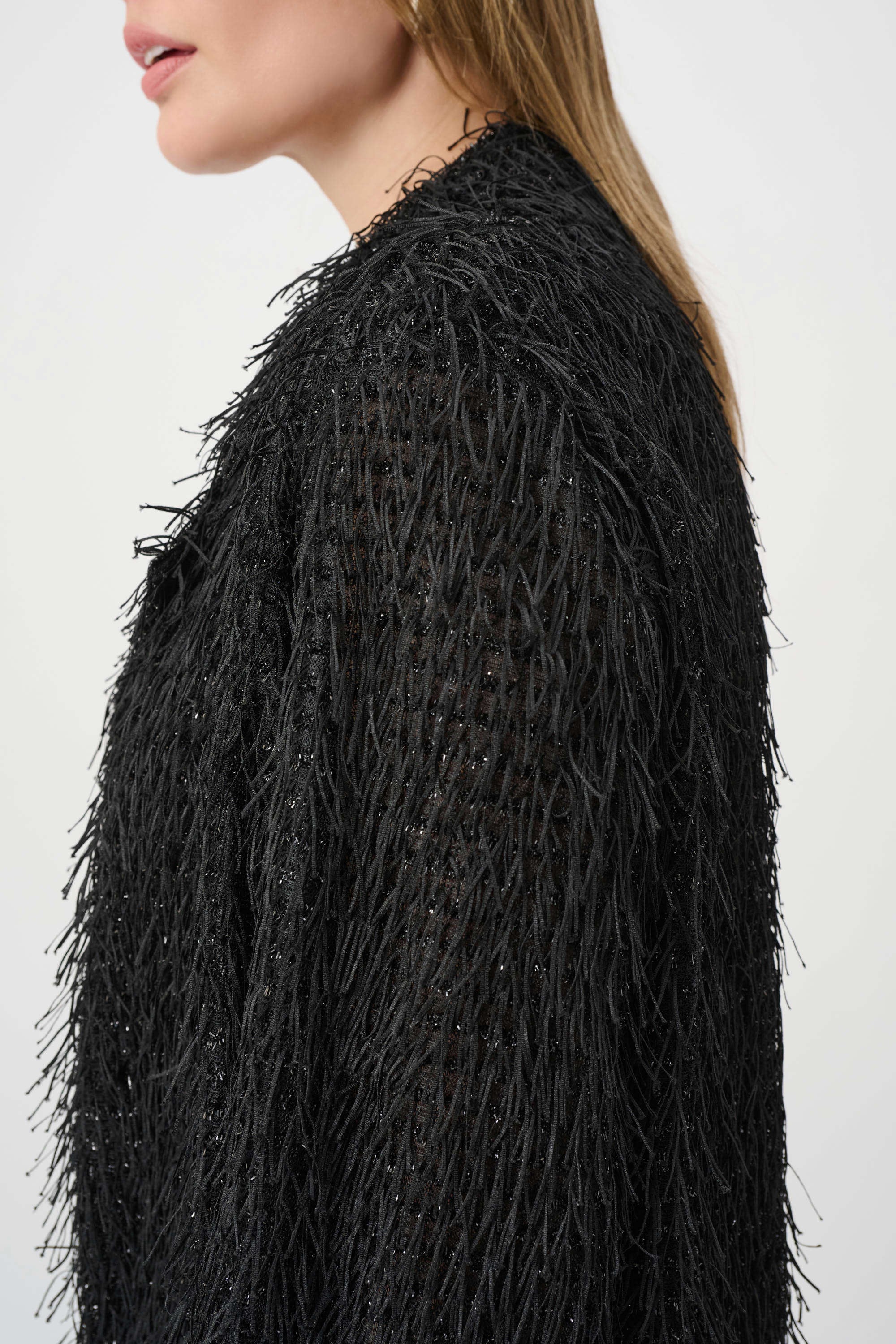 Joseph Ribkoff Fringed Short Blazer - Style 264128