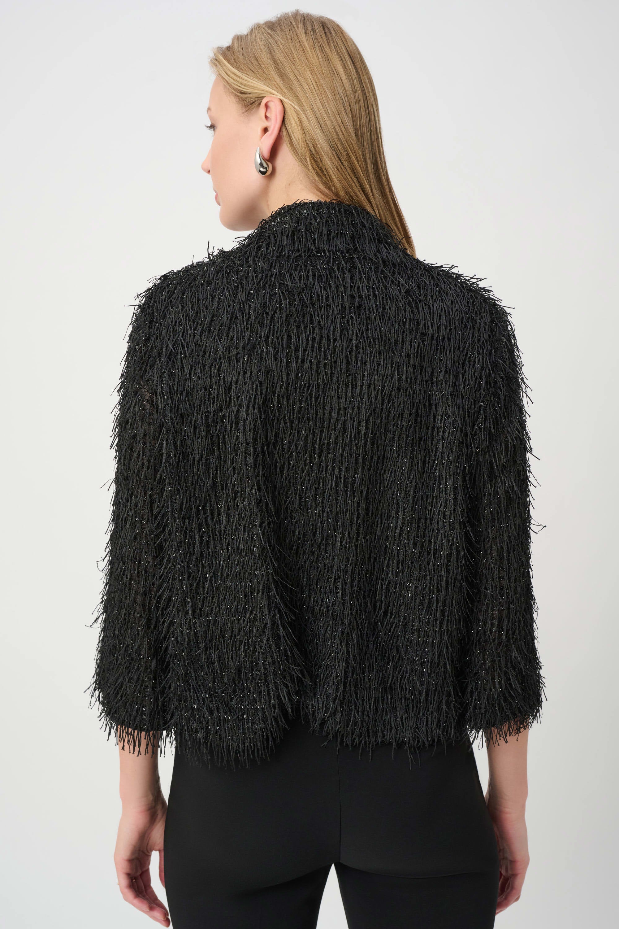 Joseph Ribkoff Fringed Short Blazer - Style 264128
