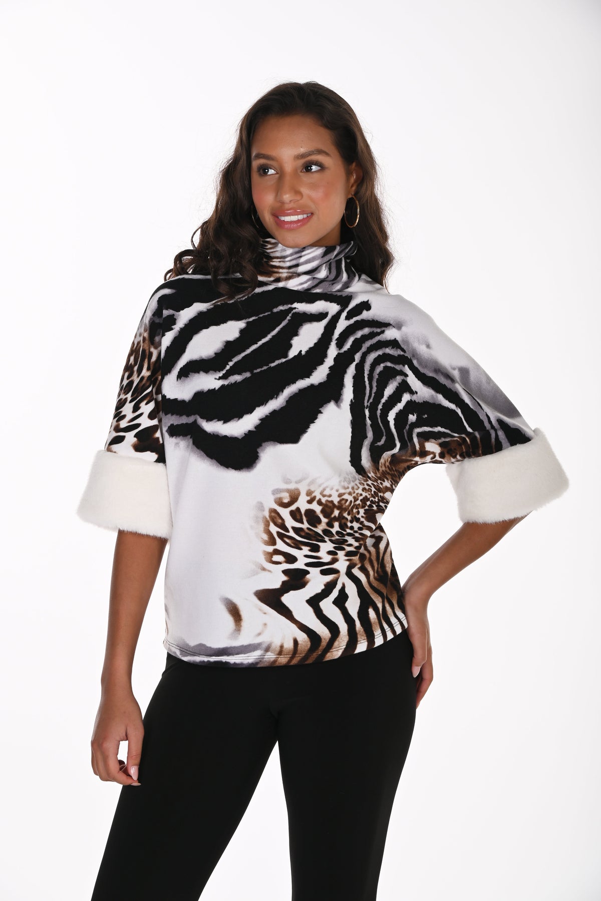 Frank Lyman Animal Print Top - Style 264201