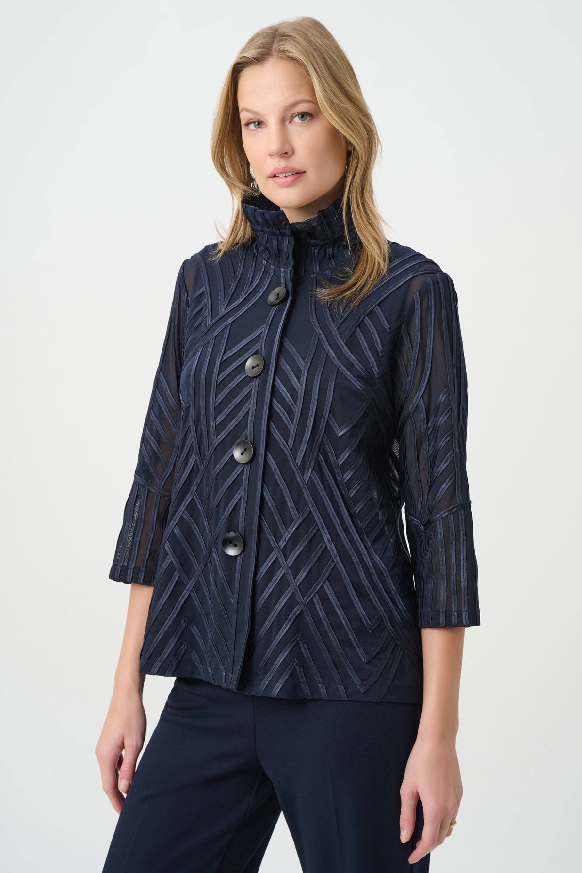 Joseph Ribkoff Tone-on-Tone Soutache Jacket - Style 264710