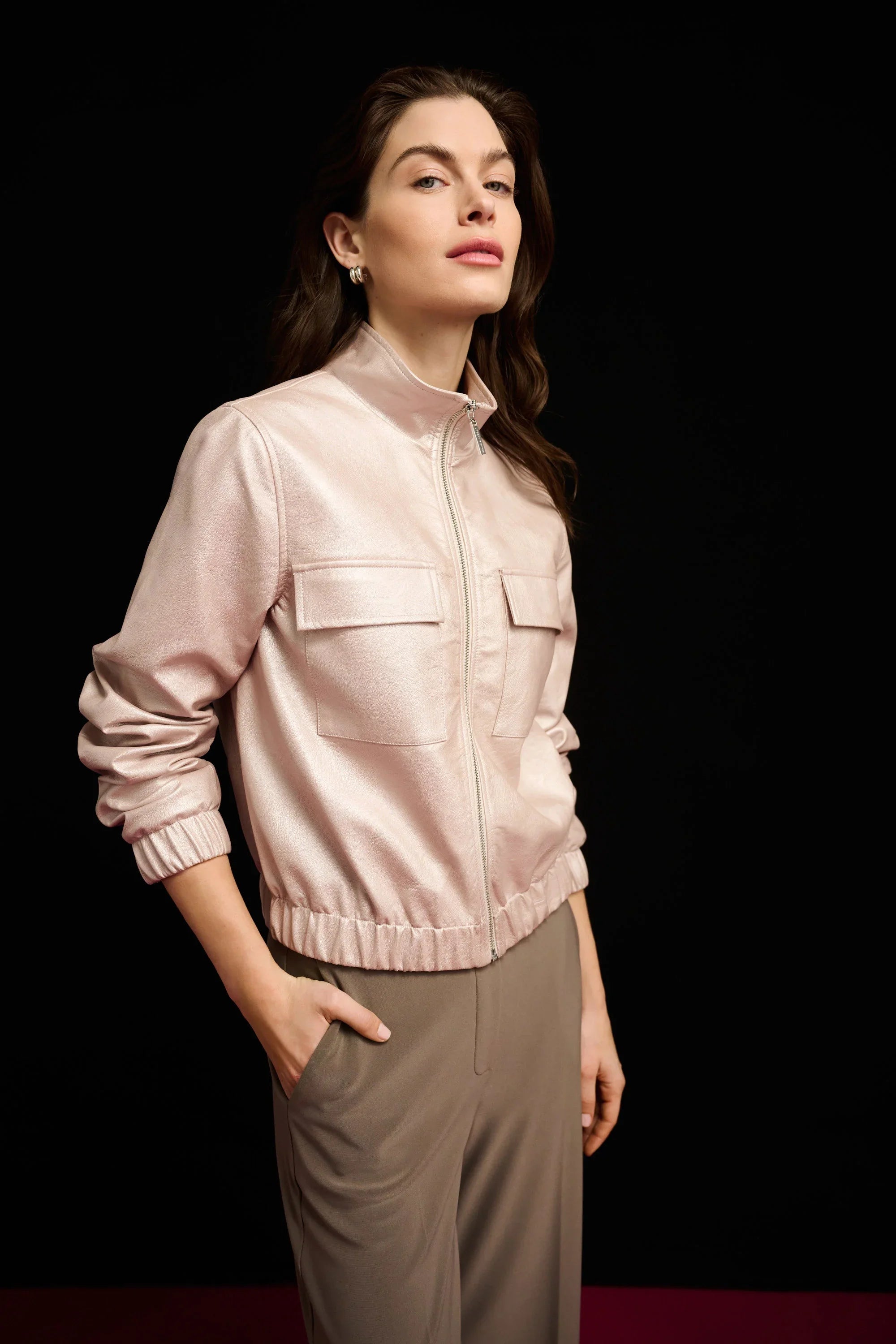 Joseph Ribkoff Metallic Bomber Jacket - Style 264907