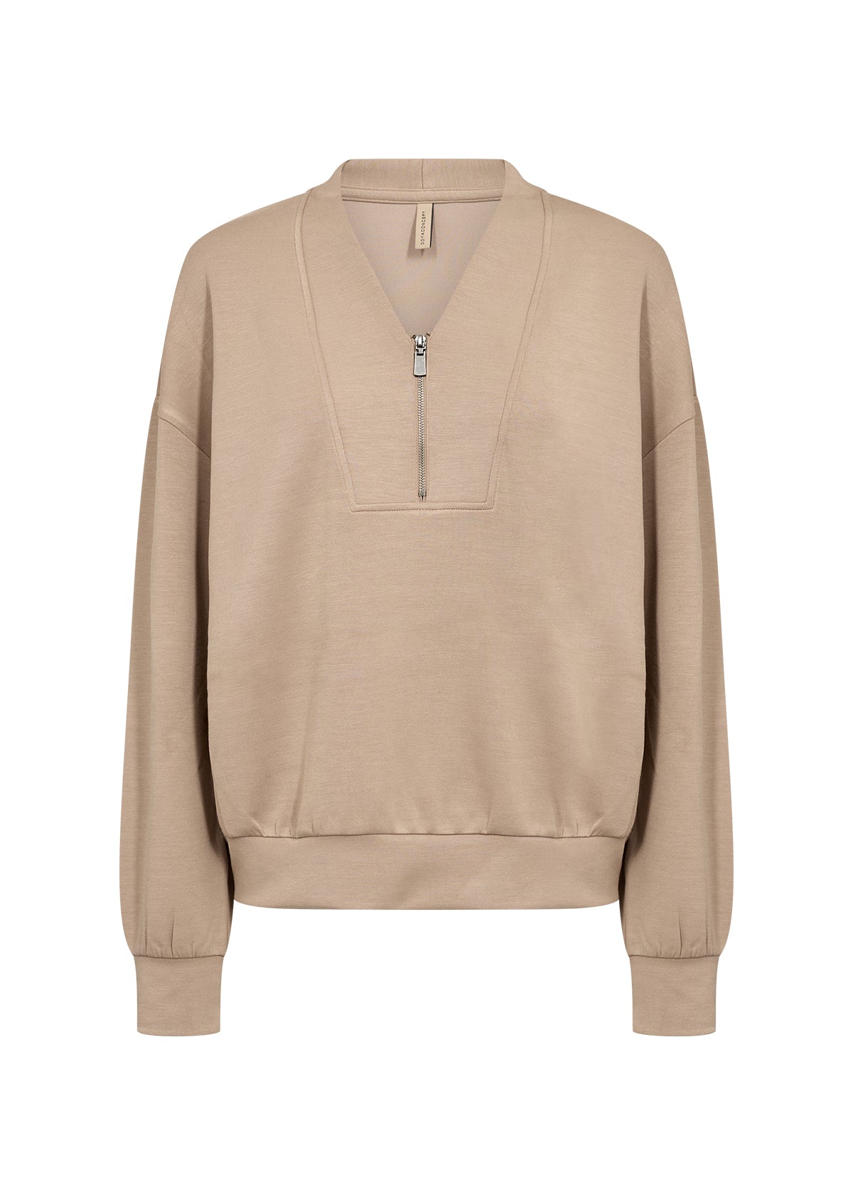 Soya Concepts V-Neck Zip-Front Top - Style 5F27855T