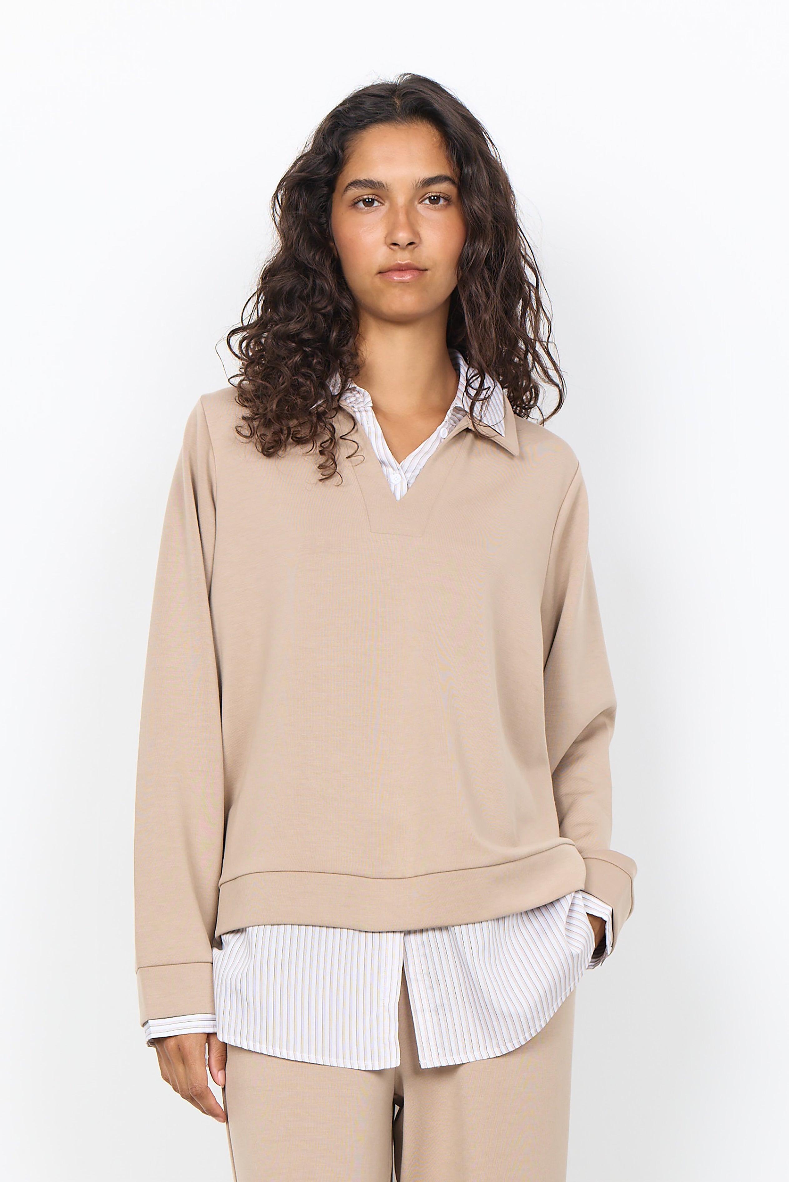 Soya Concepts Banu V-Neck Fooler Sweater - Style 5F27857
