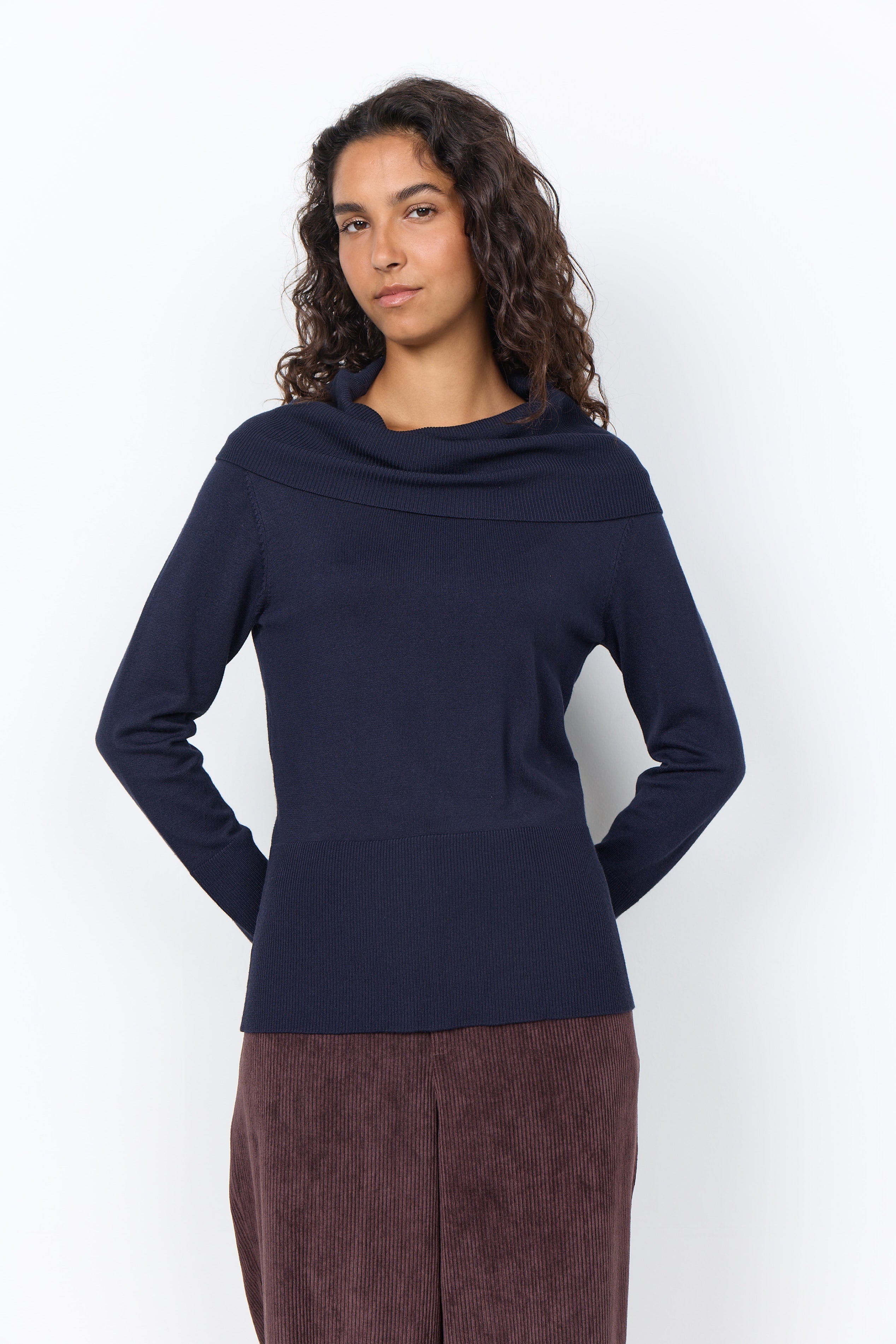 Soya Concepts Long Sleeve Cowl Neck Top - Style 5F32994