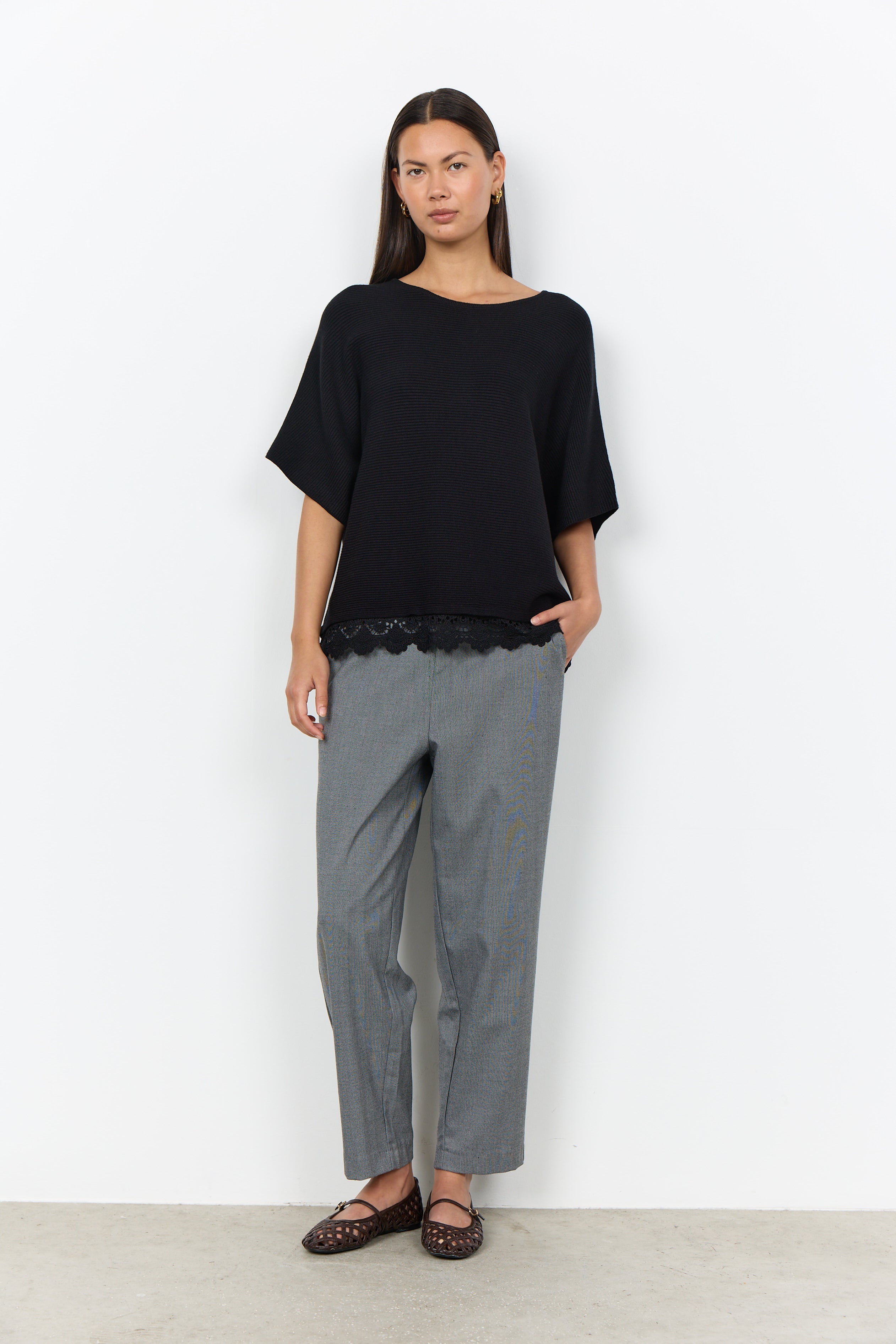 Soya Concepts Short Sleeve Top With Hem Detail - Style 5F33873