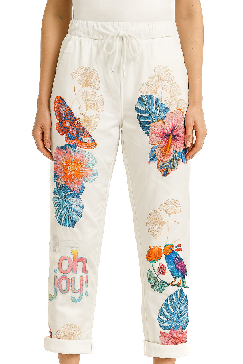 Tropical Print Pants